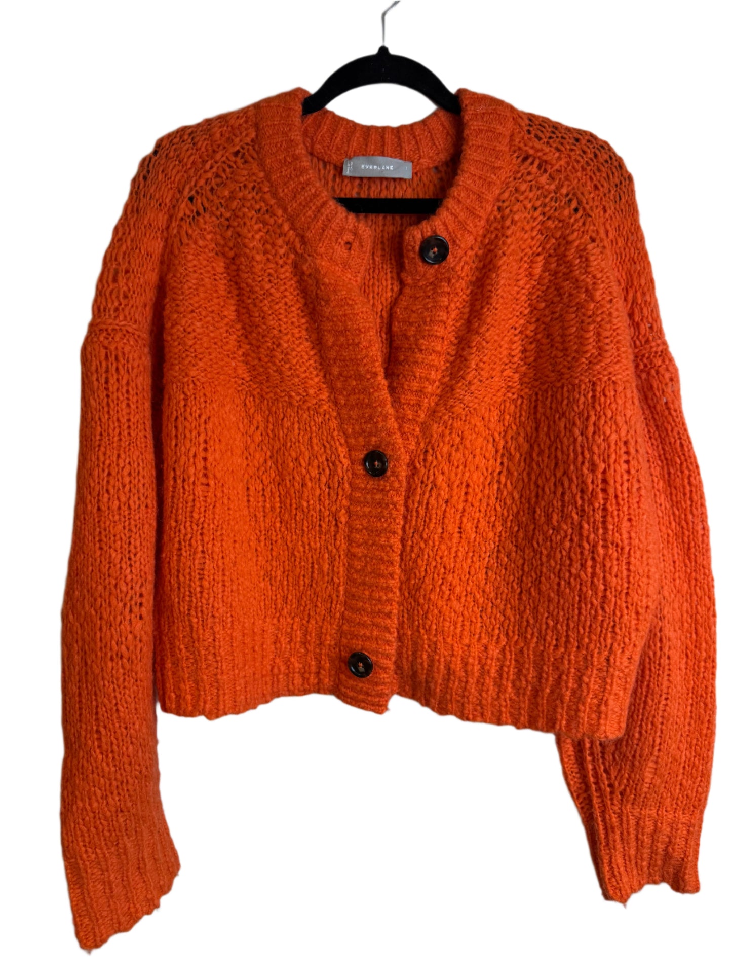 Everlane orange cardigan - large