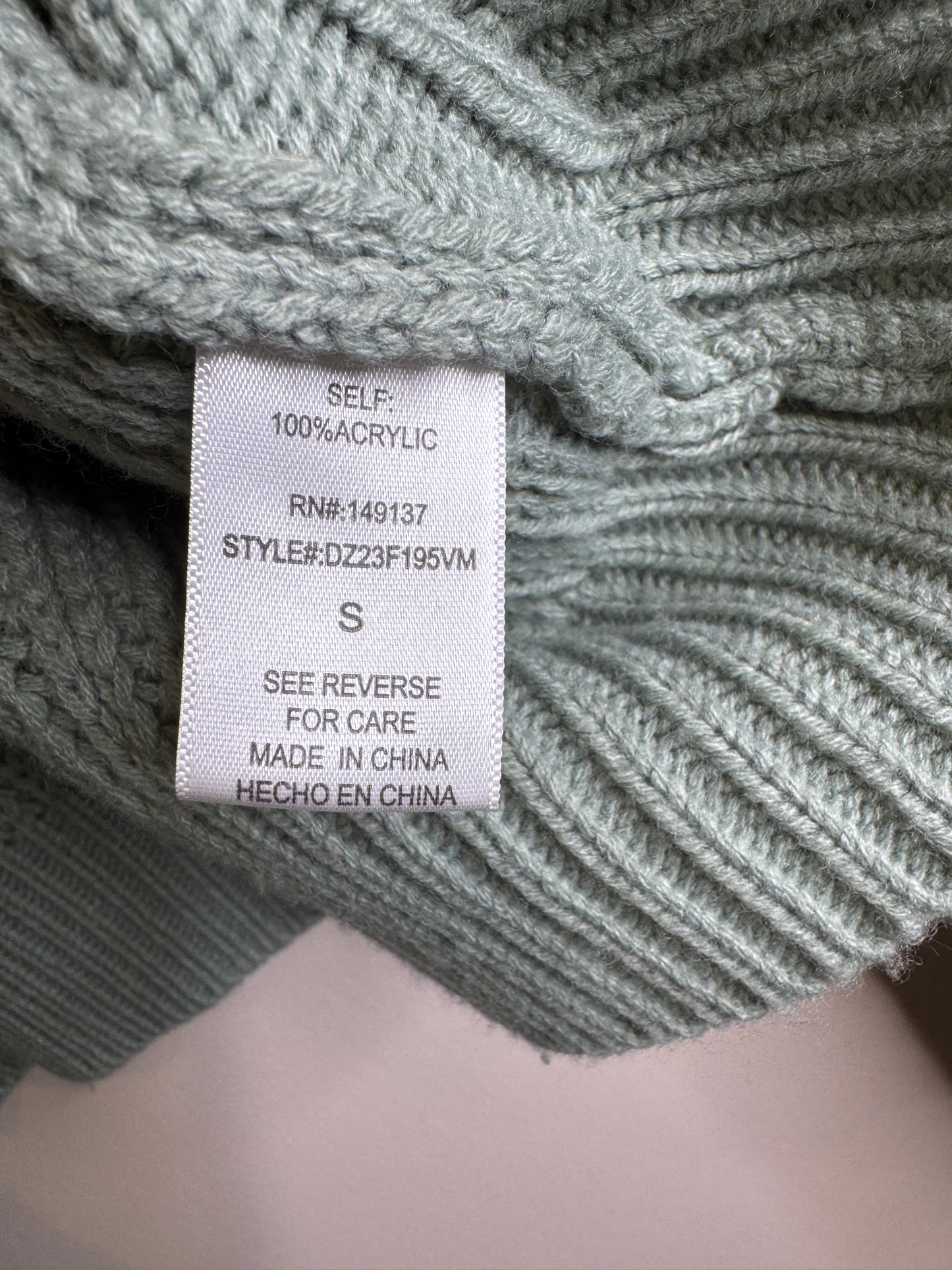 sage/cream sweater
