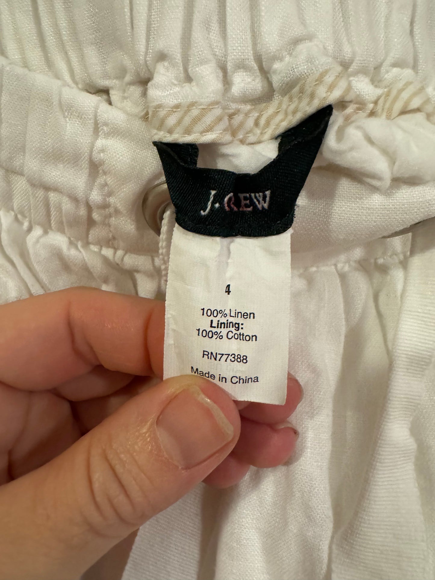 j. crew linen skirt - size 4