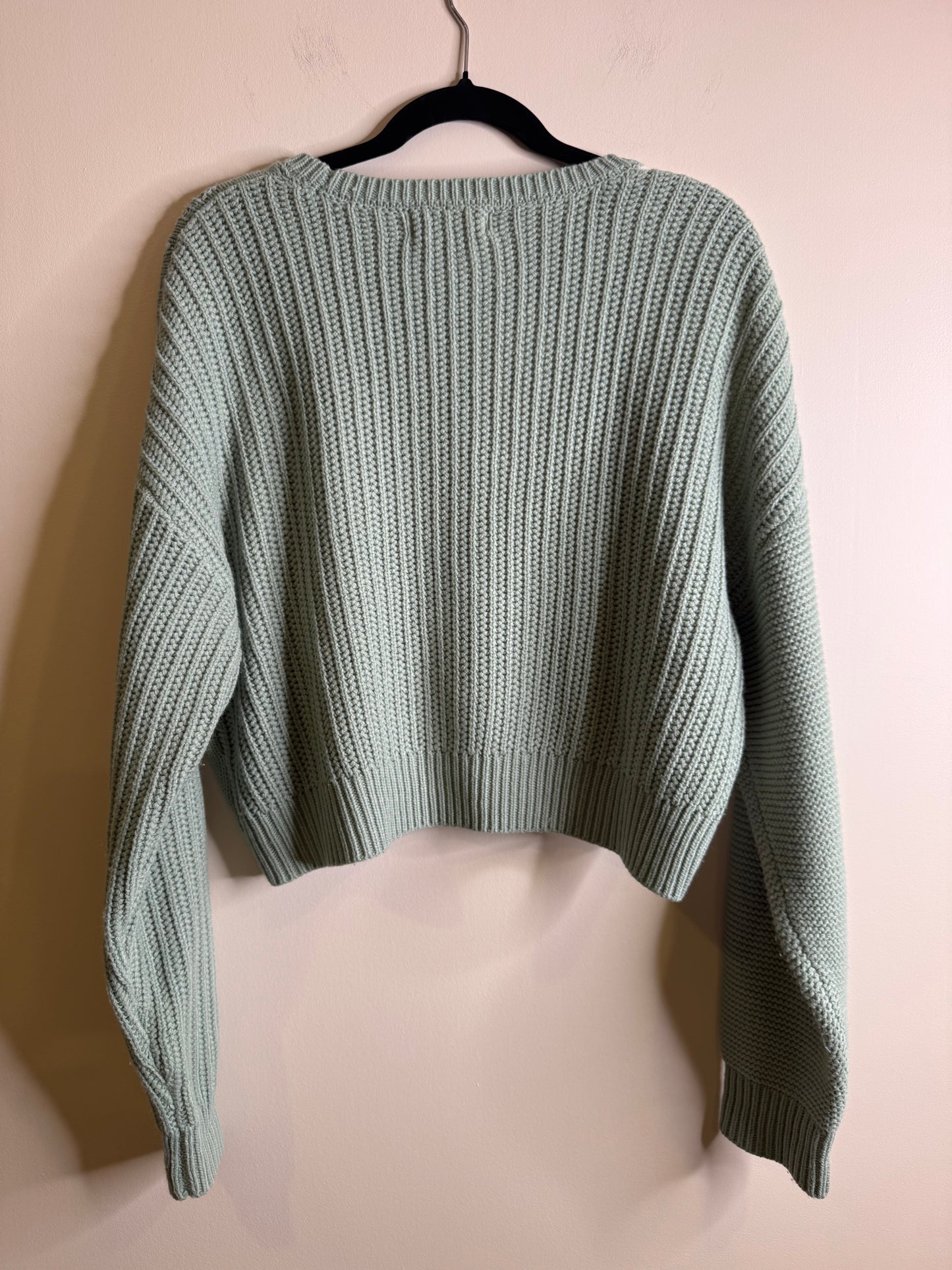 sage/cream sweater