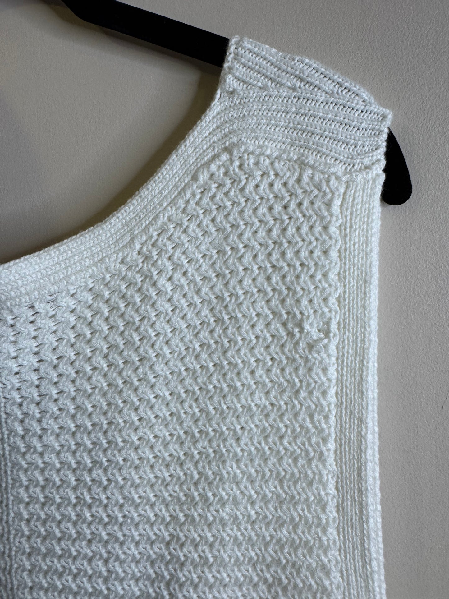 white sweater vest - large