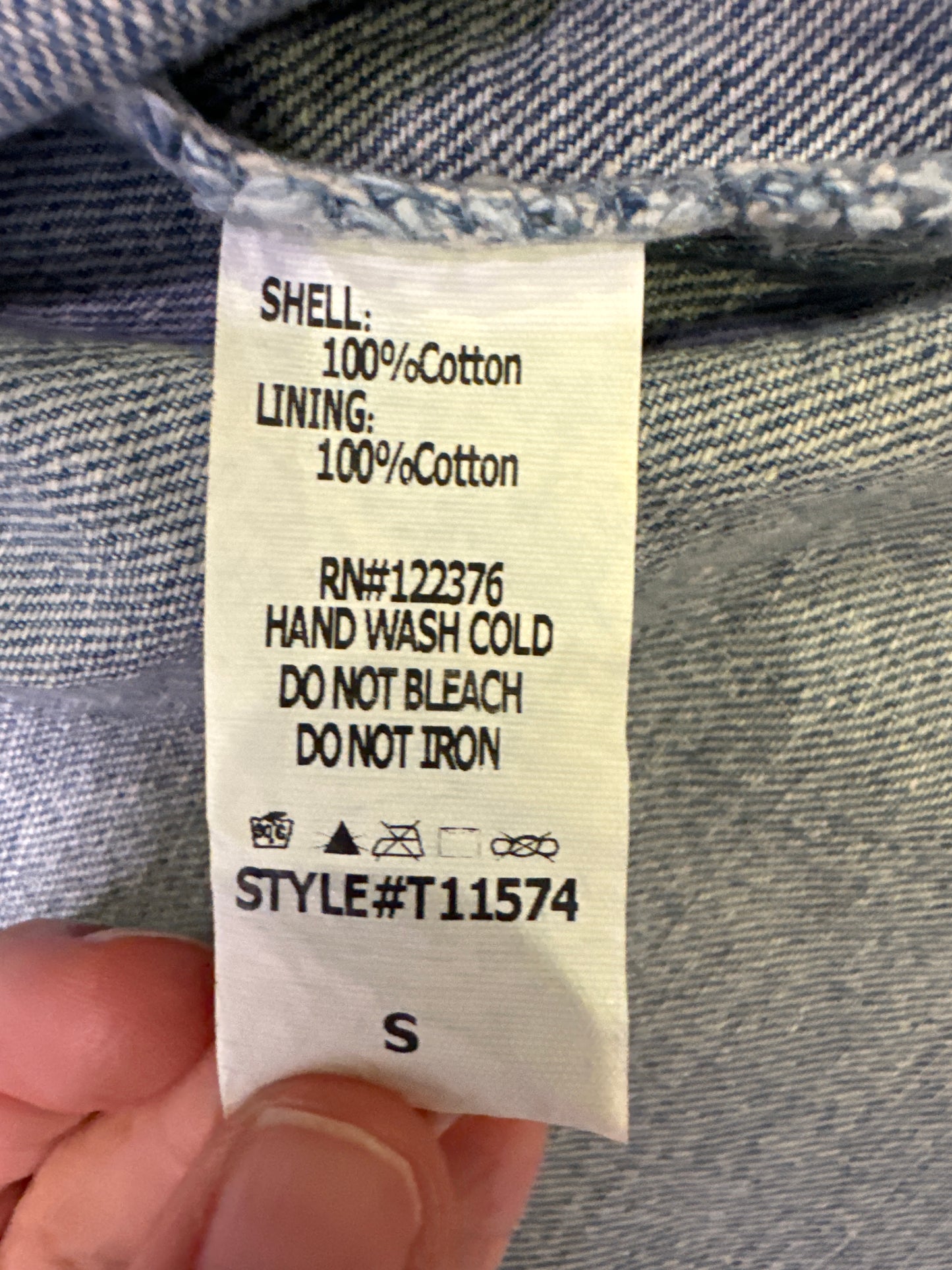 long a-line denim jean skirt - small