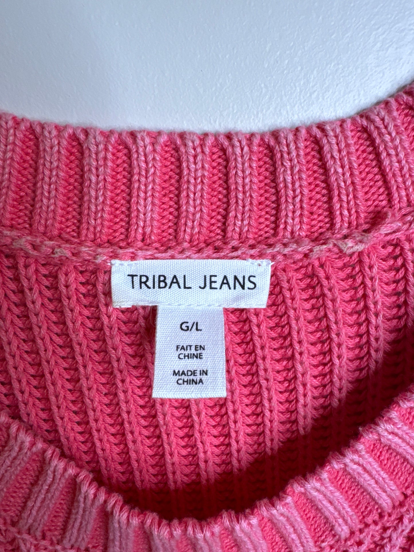 pink sweater vest - large