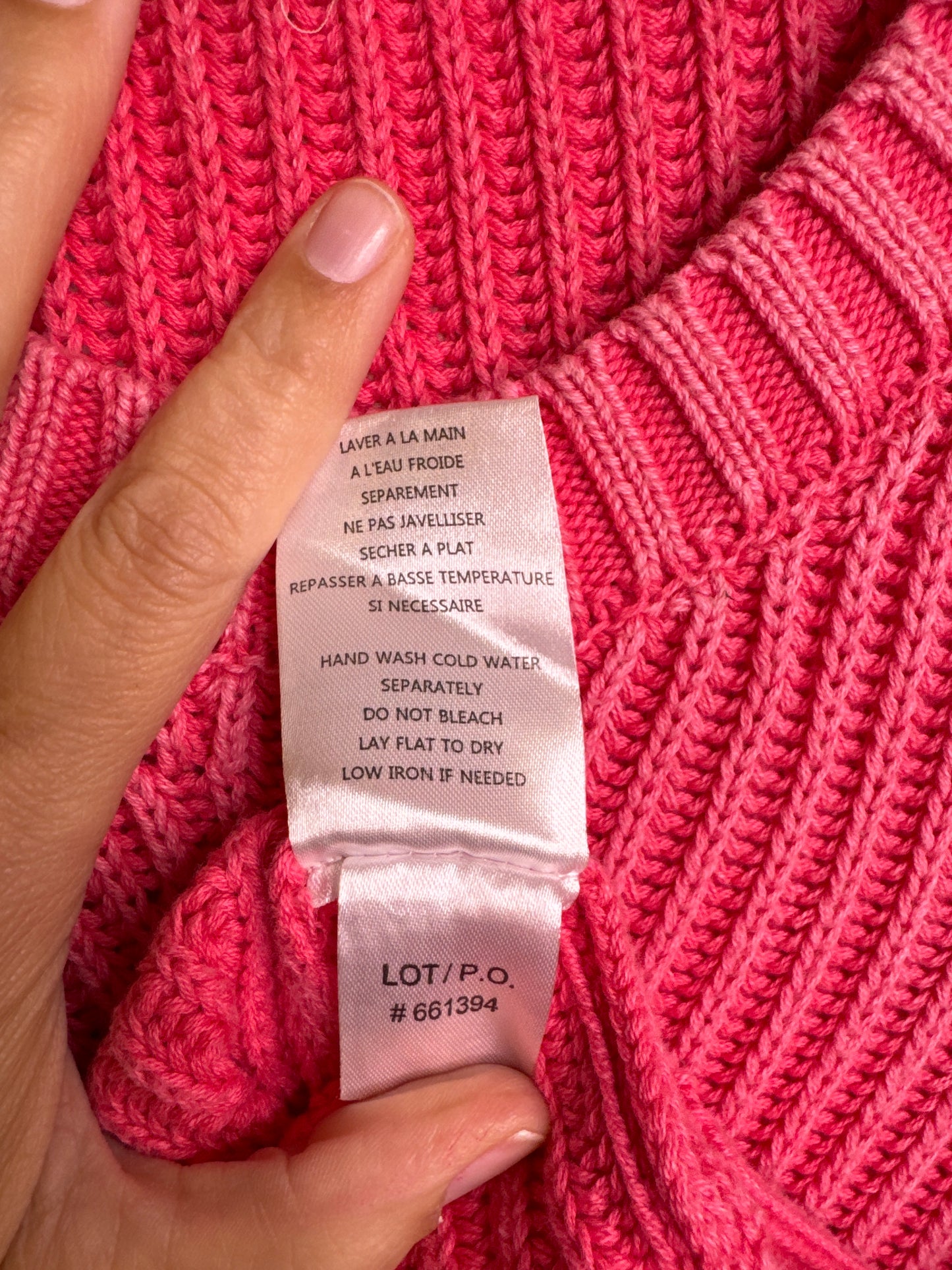 pink sweater vest - large