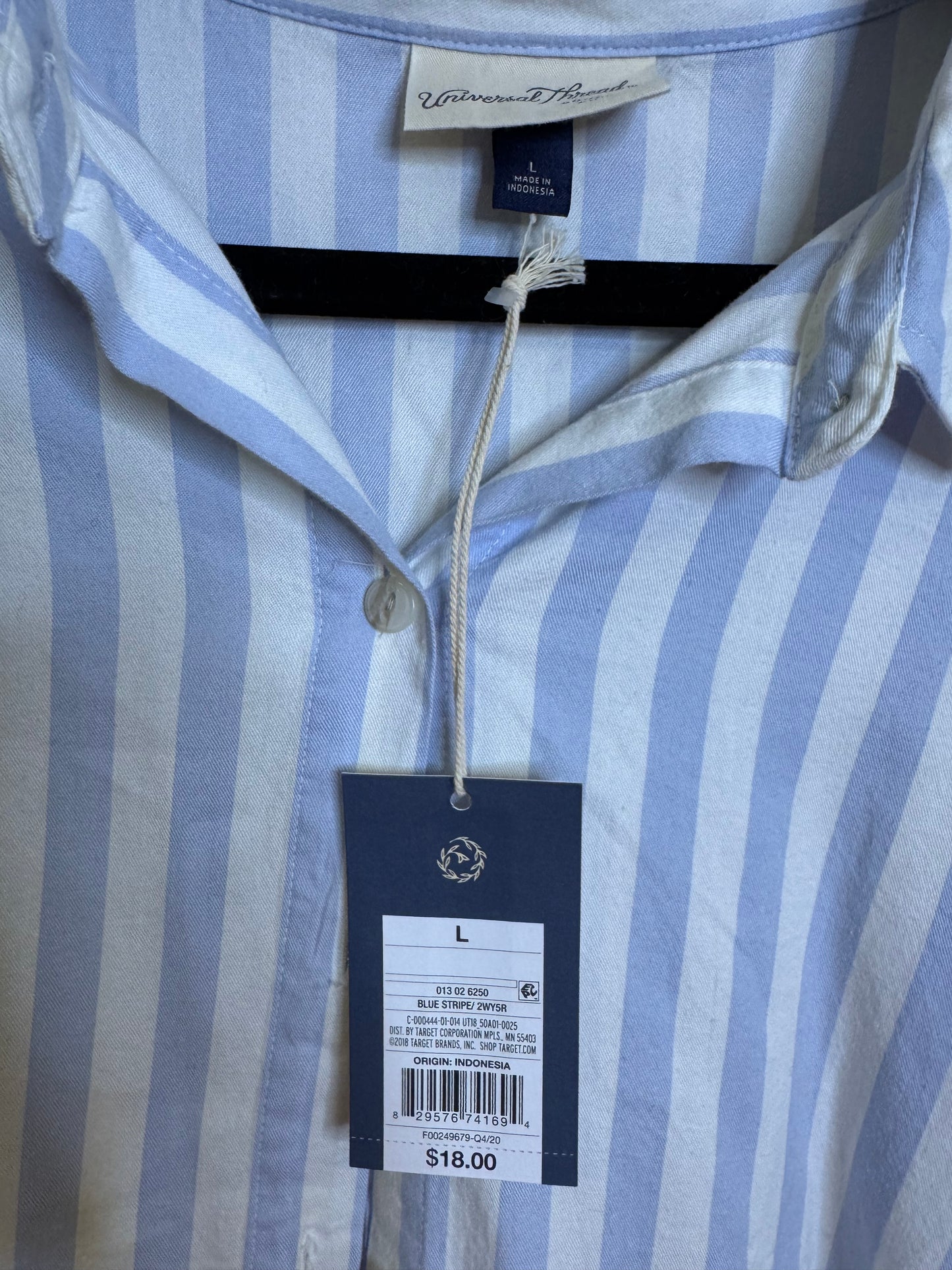 striped top NWT - large