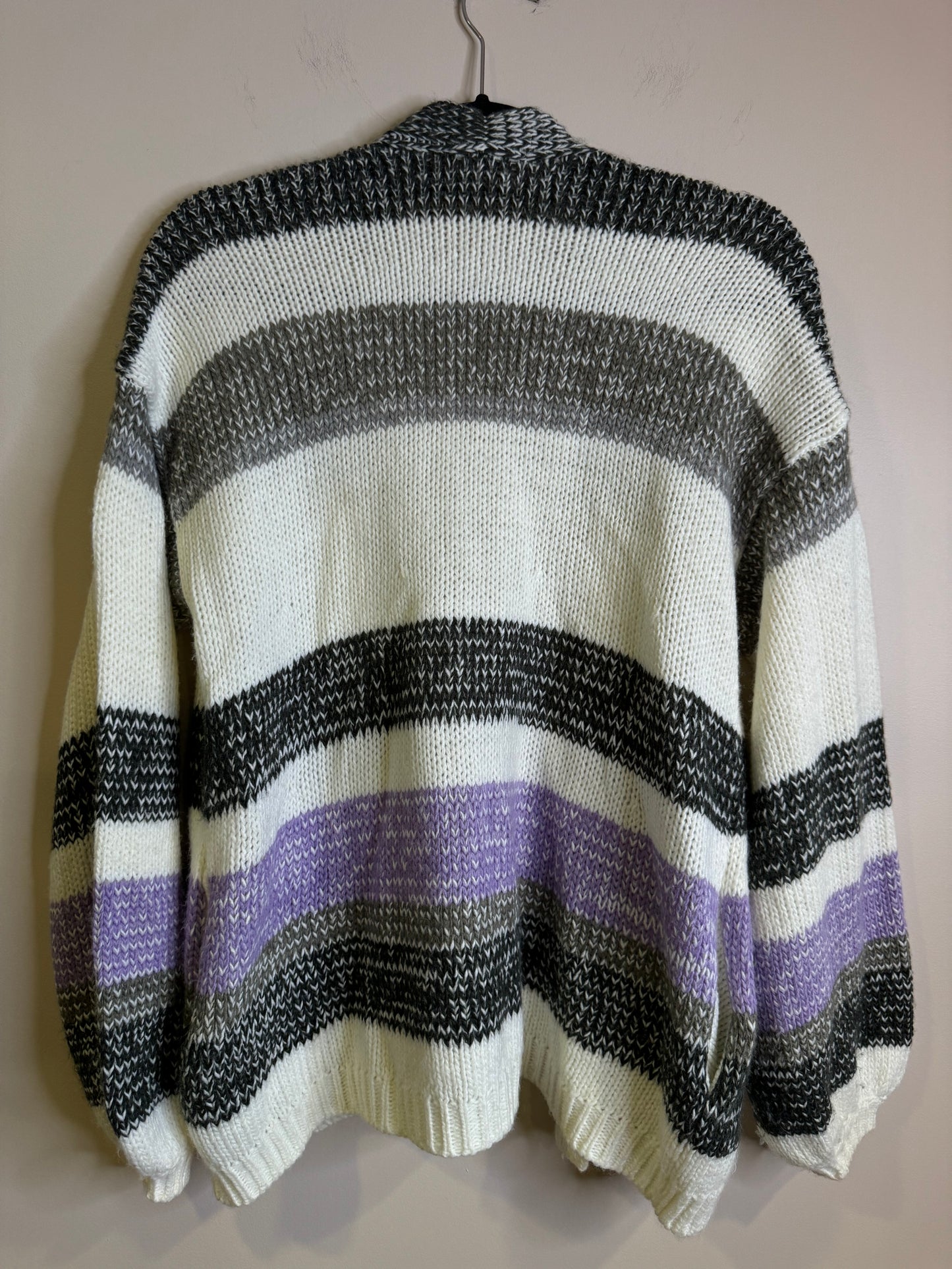 oversized stripe cardigan - xs