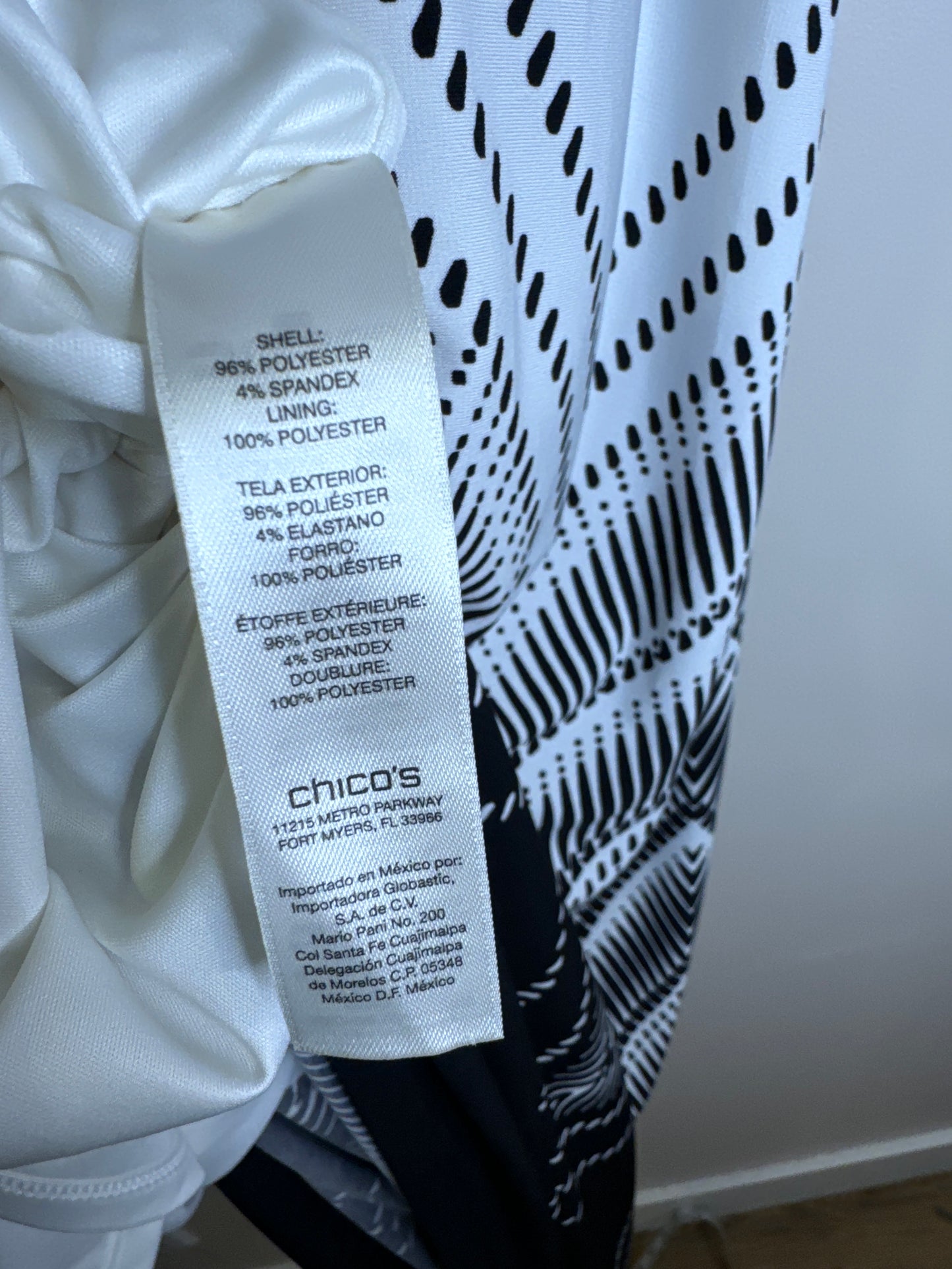 black white maxi stretchy - small