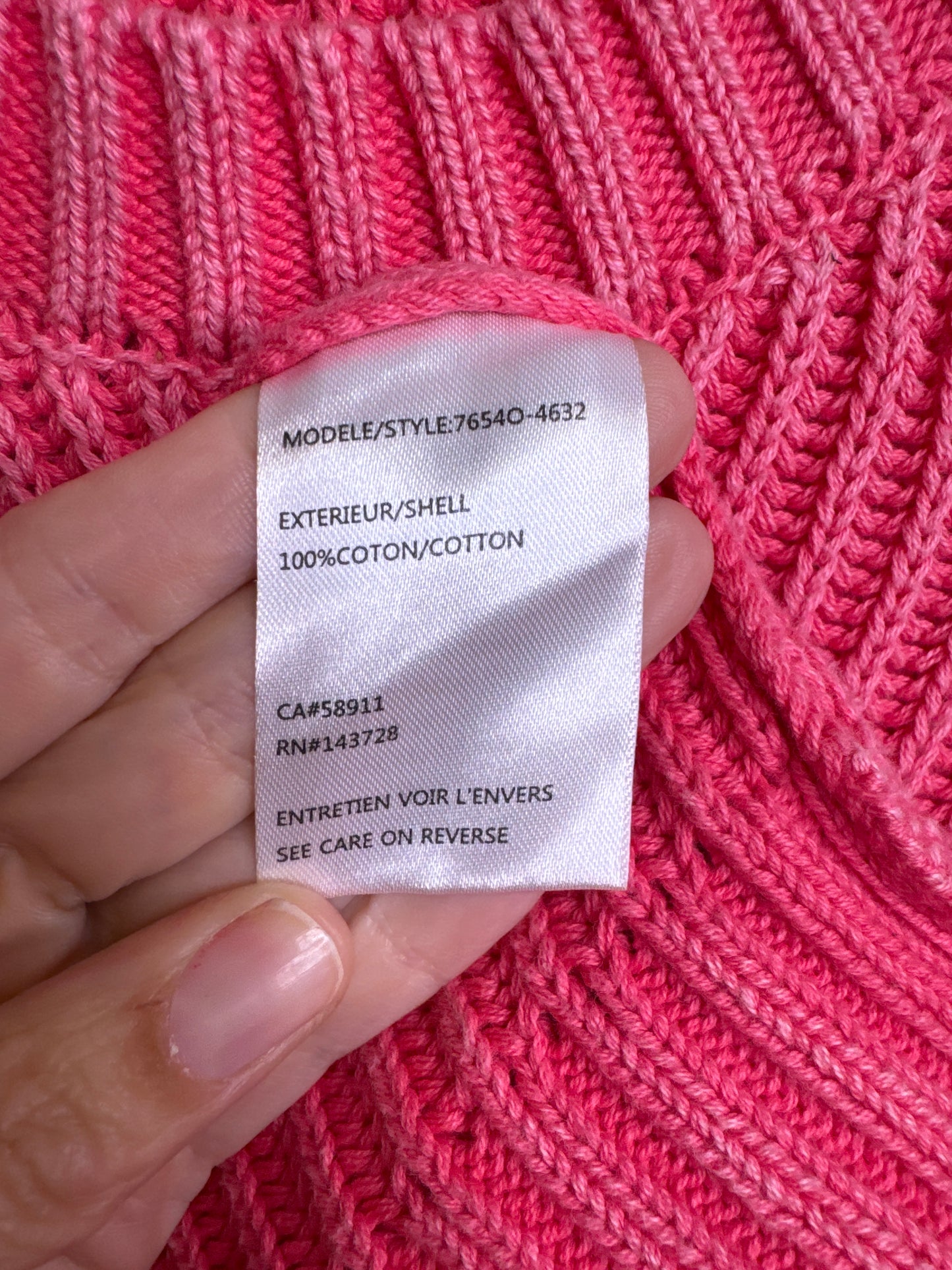 pink sweater vest - large