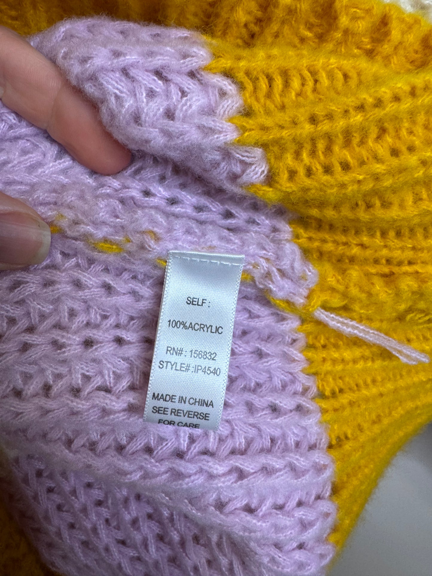 striped chunky sweater - XL