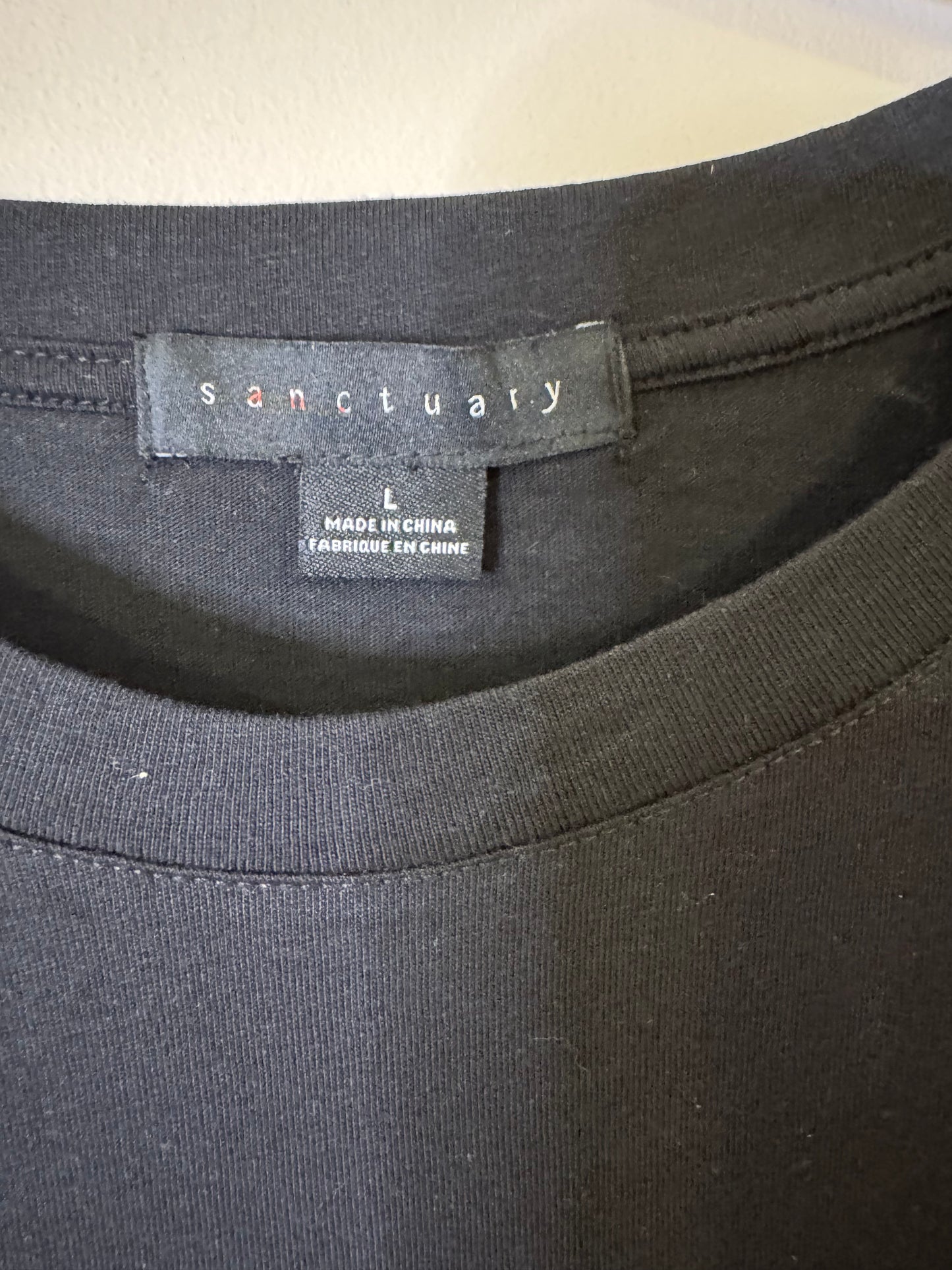 Sanctuary black sleeveless shirt - large
