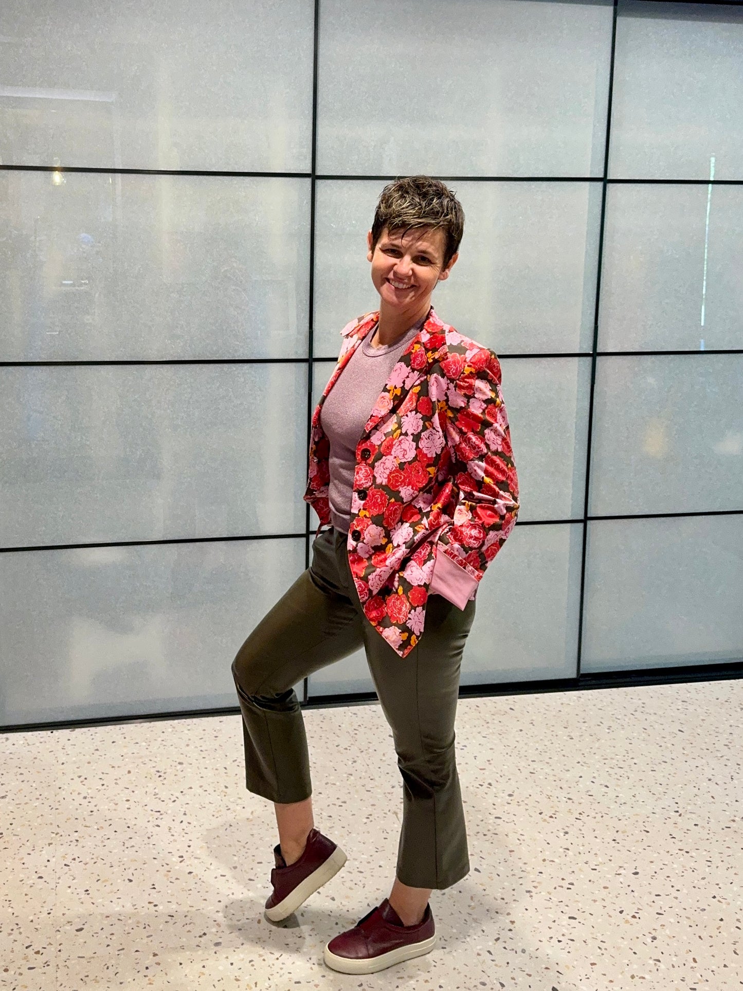Vintage floral Blazer - size 10