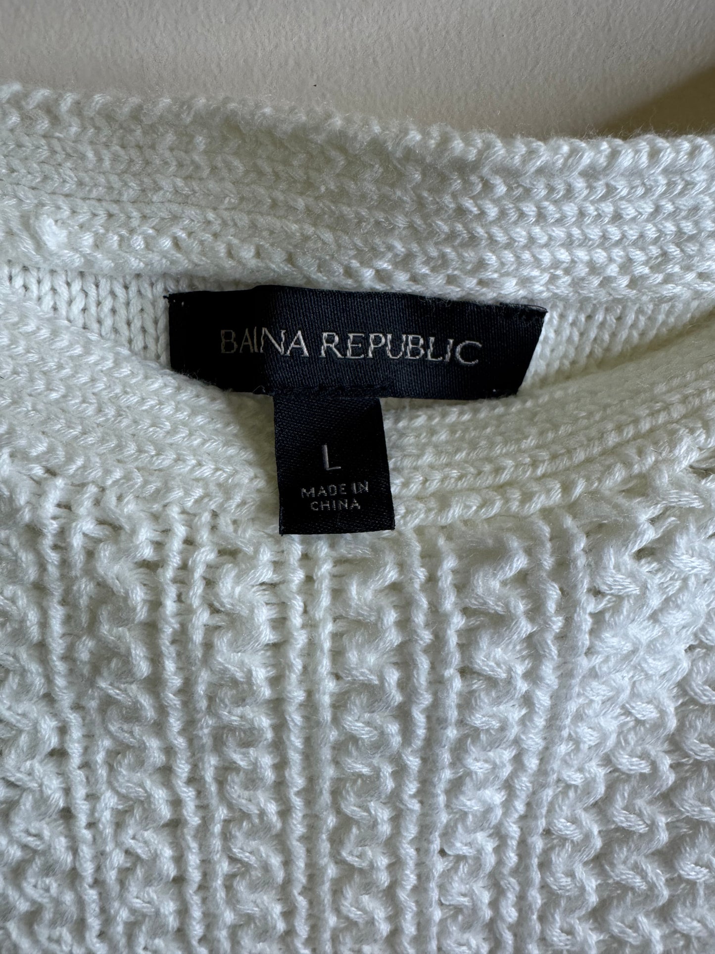 white sweater vest - large