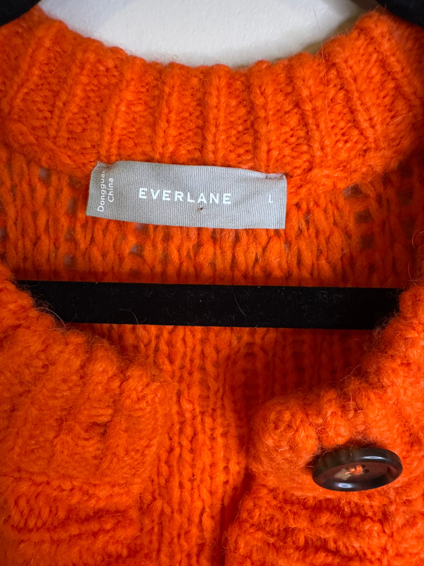 Everlane orange cardigan - large