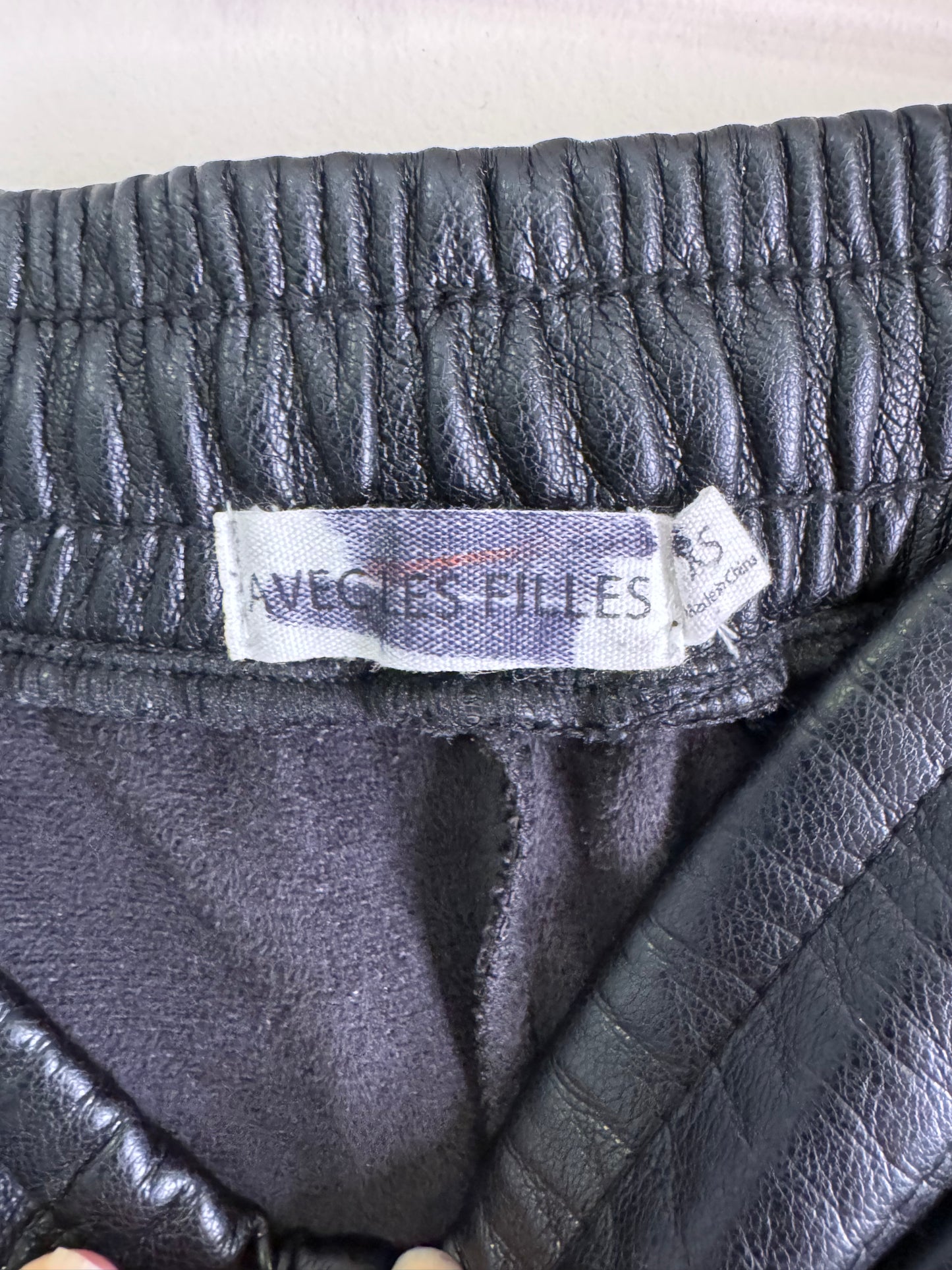 Anthropologie leather jogger - size xs