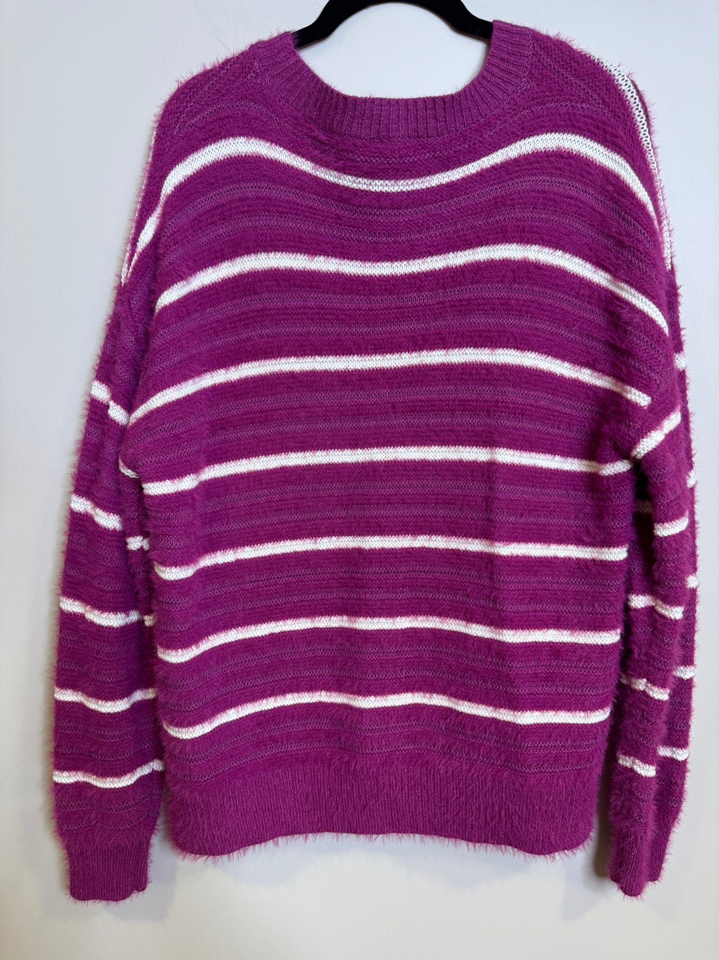 purple striped sweater M/L