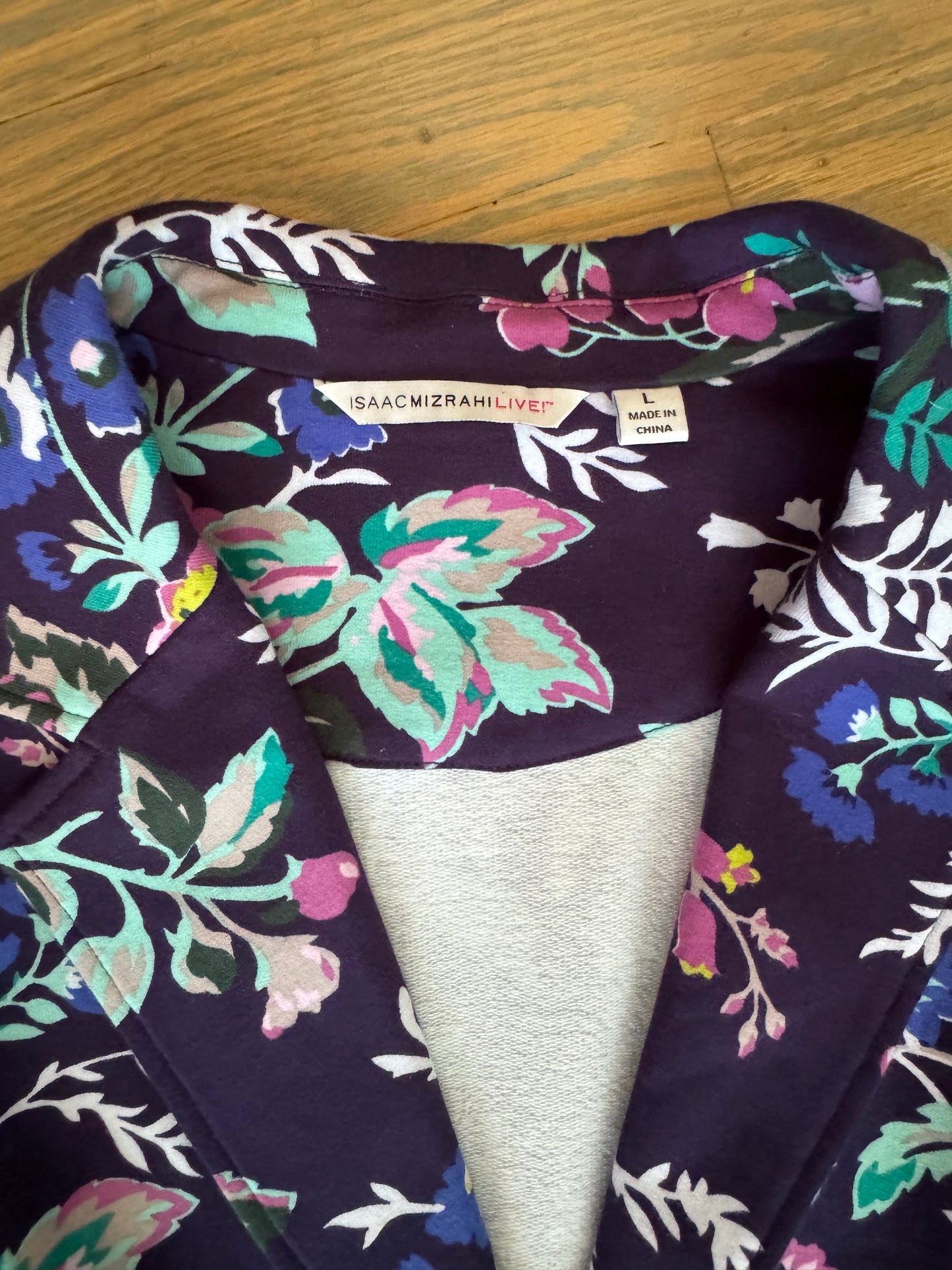 floral jersey blazer - large