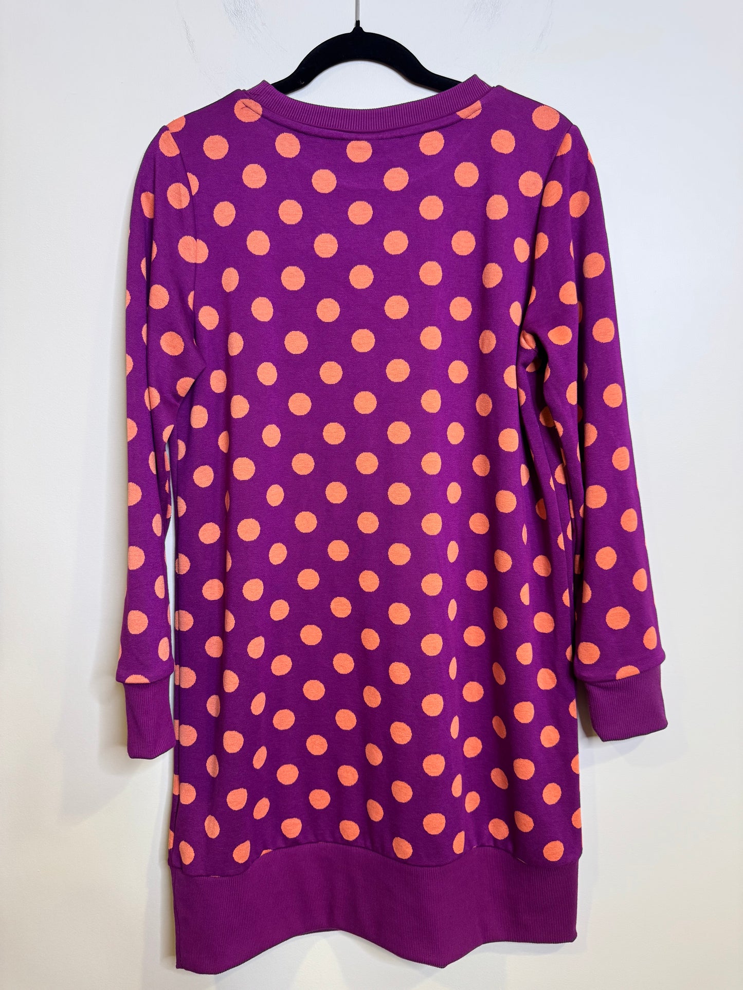 purple polka dot dress - small