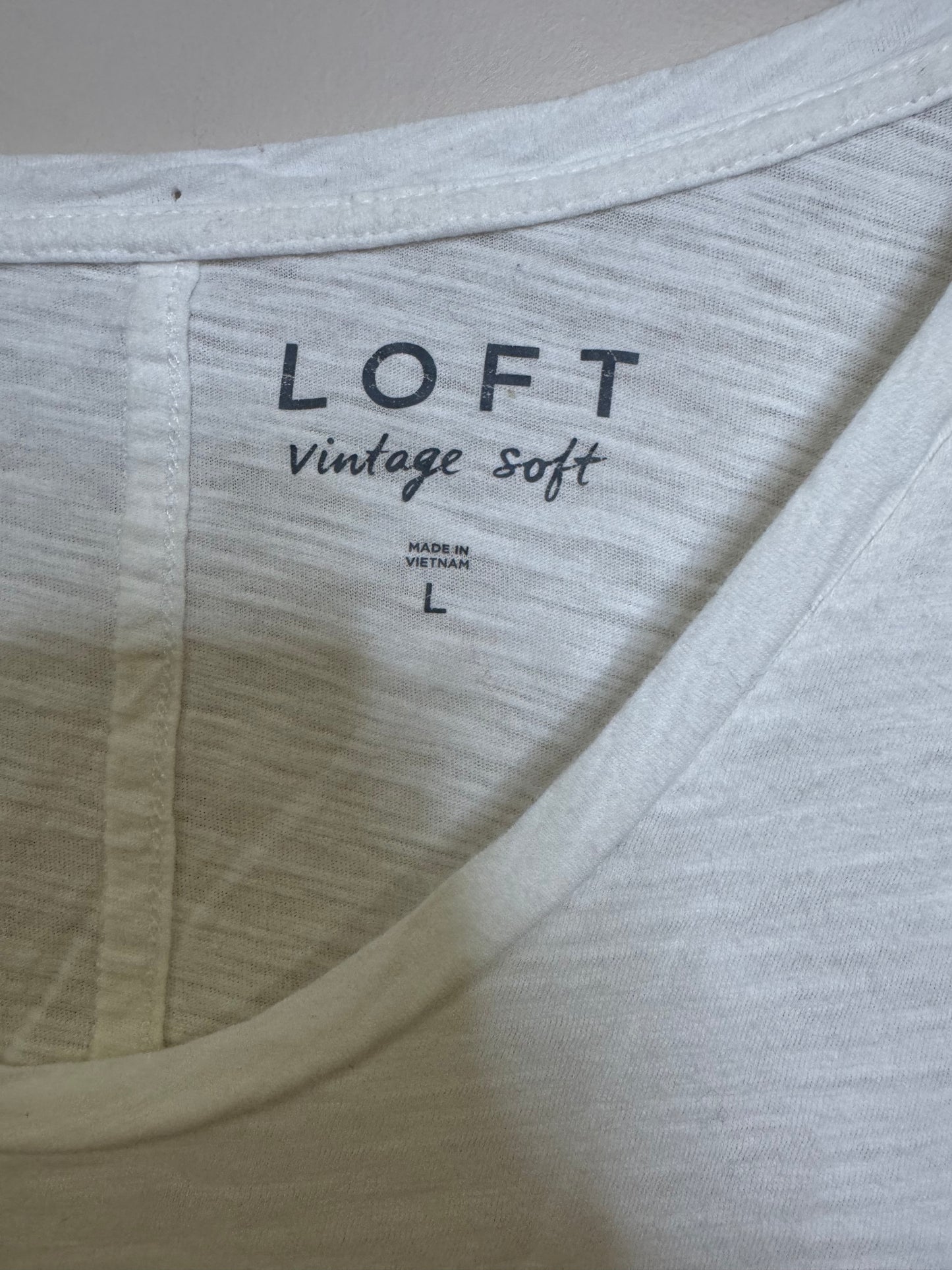 Loft Vintage soft white t-shirt - large