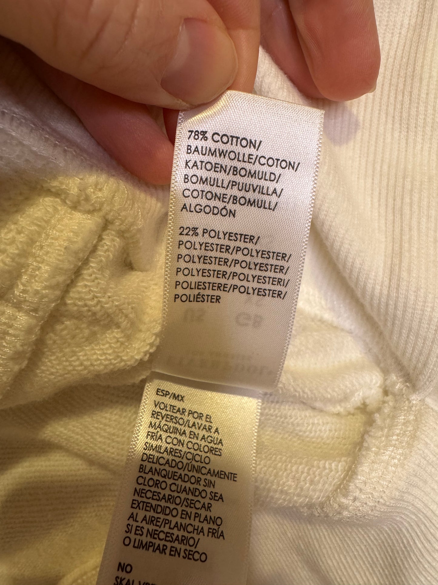 white zip up - XS