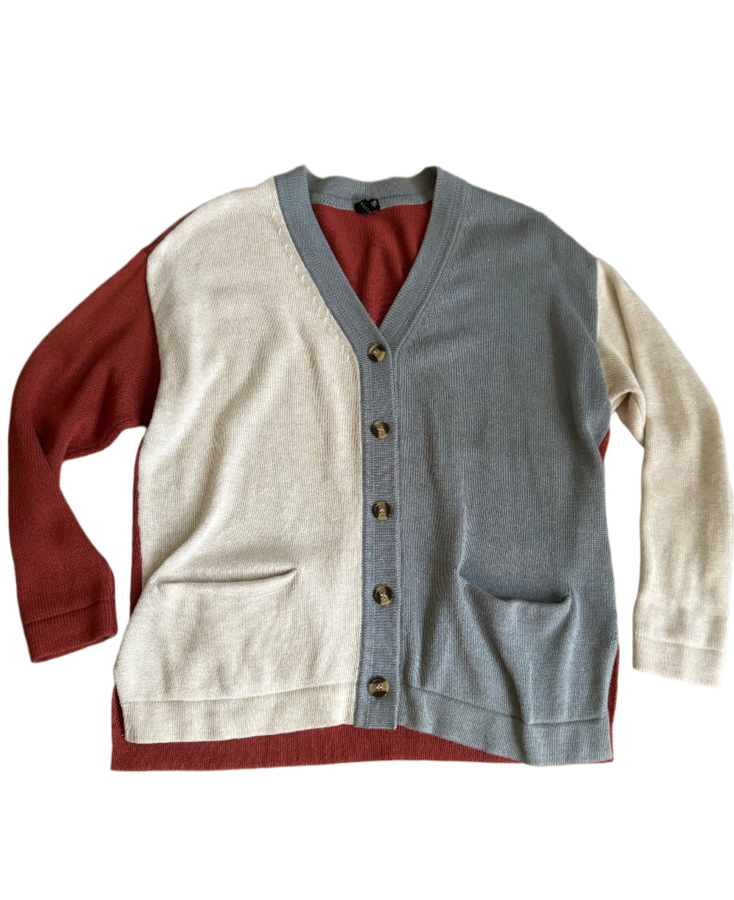 colorblock cardigan - xs