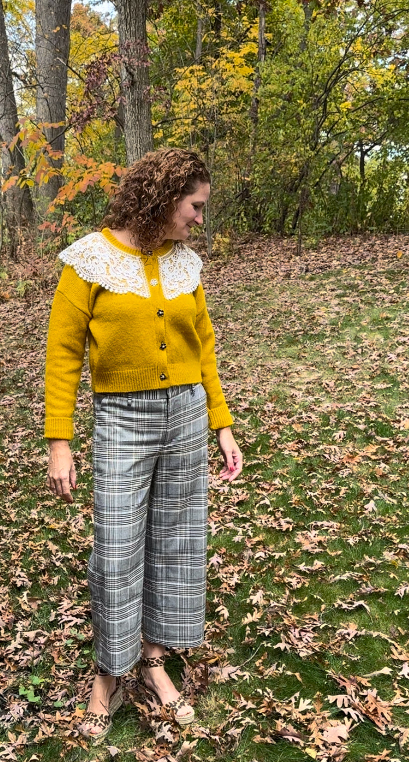 Anthropologie mustard cardigan - medium