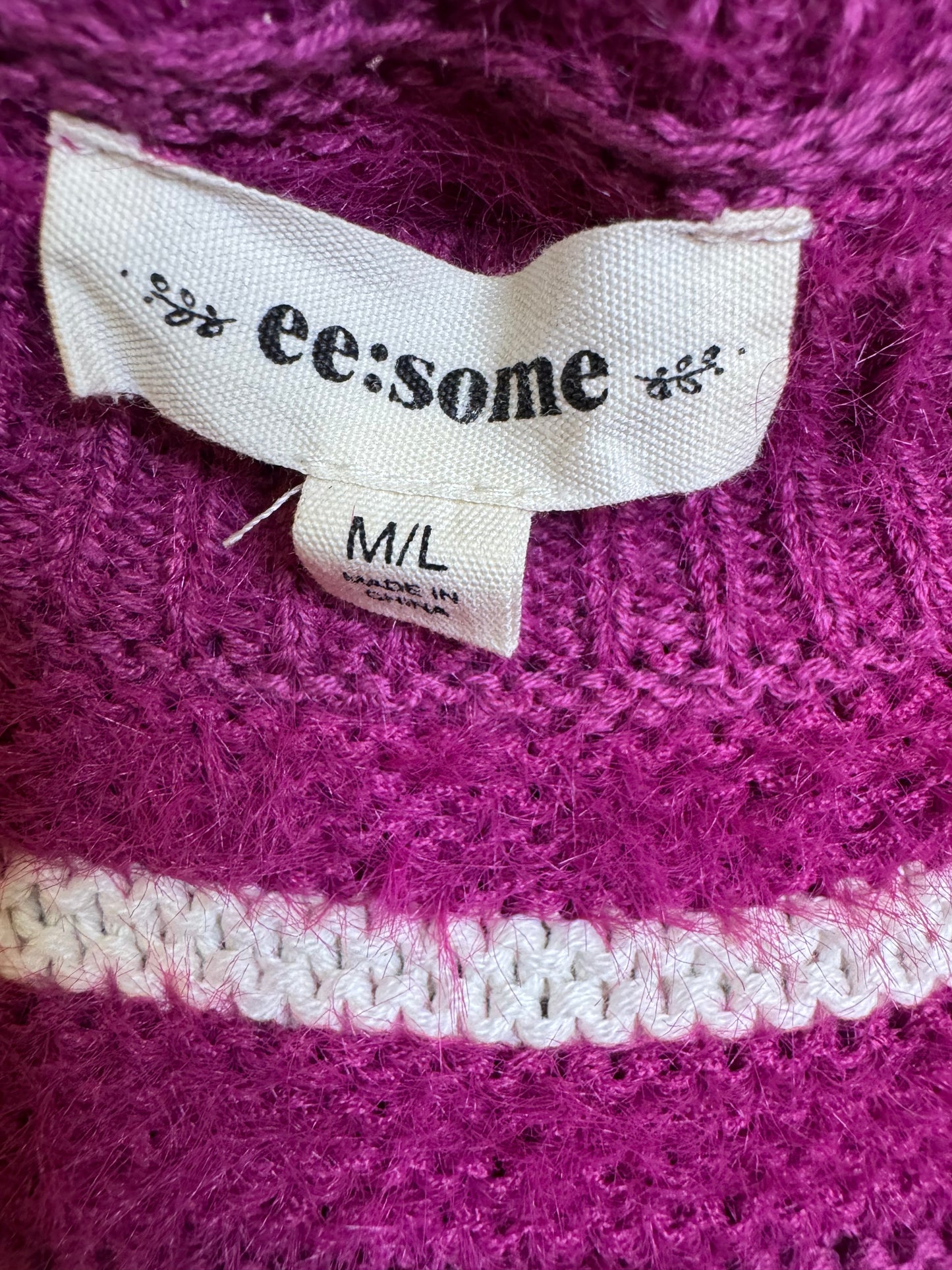 purple striped sweater M/L