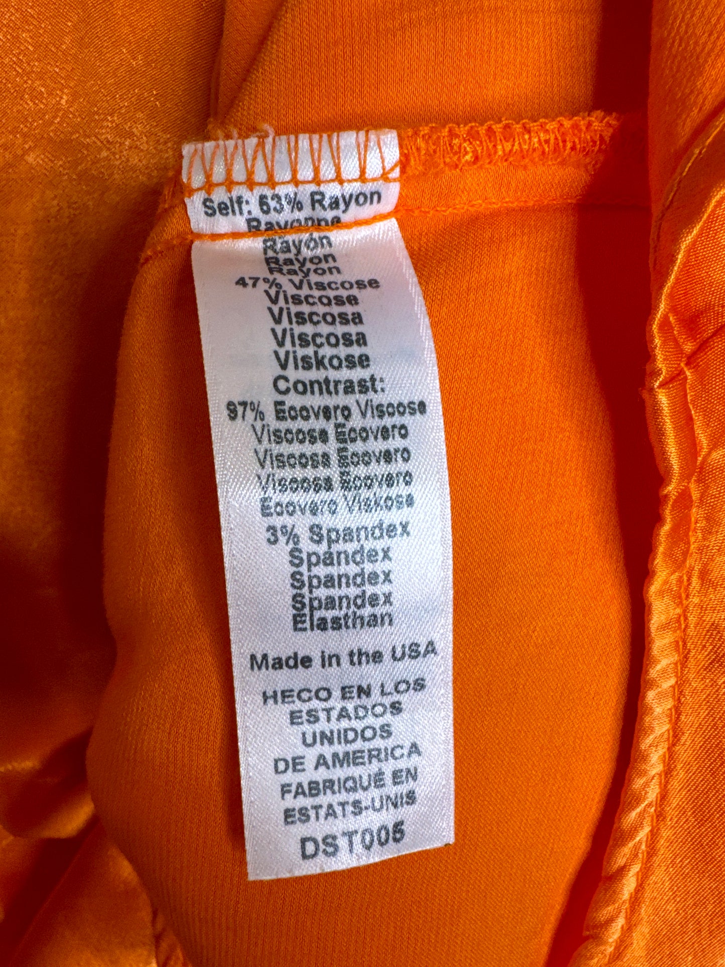 orange sleeveless blouse - medium