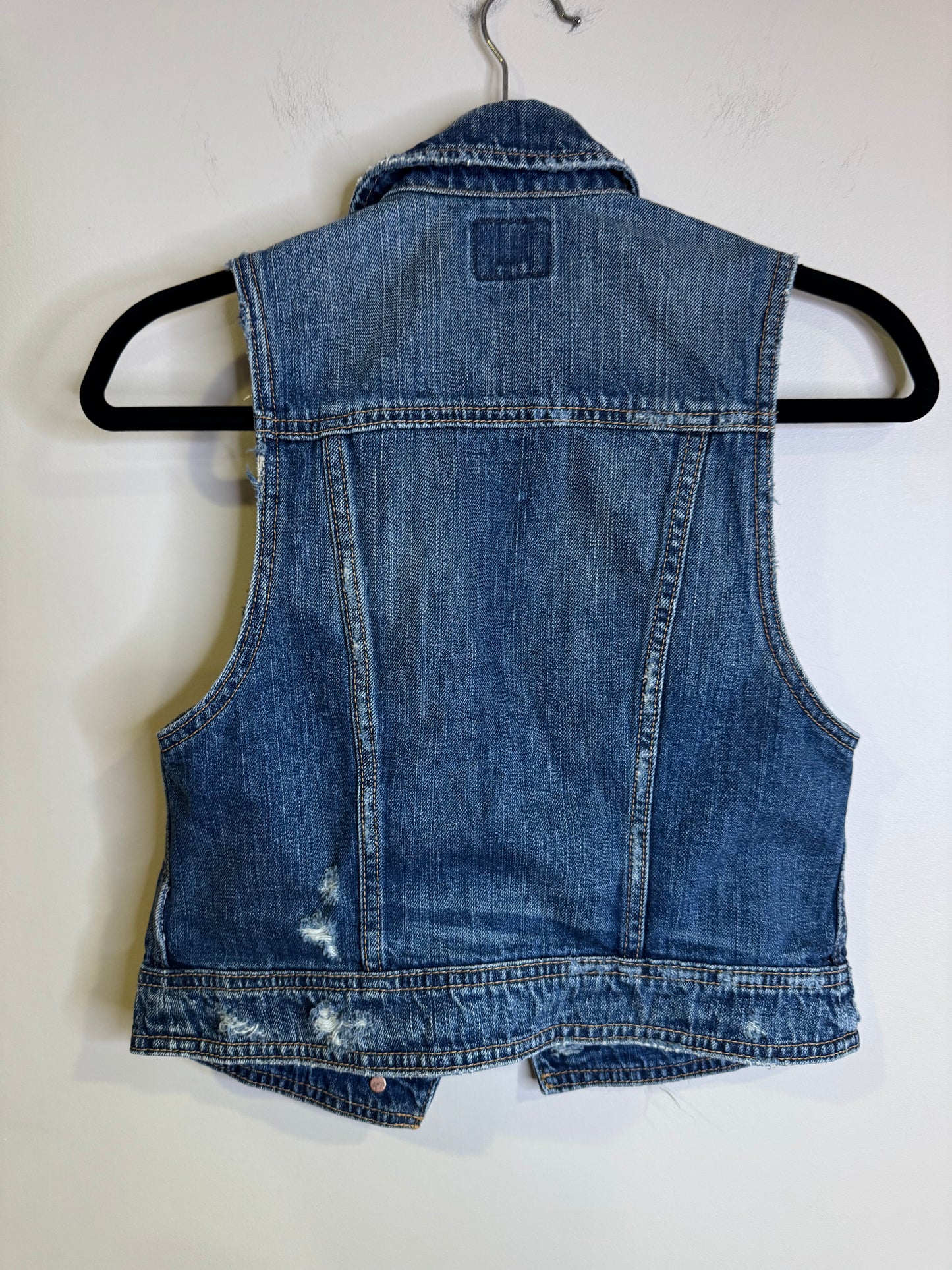 denim vest - xs