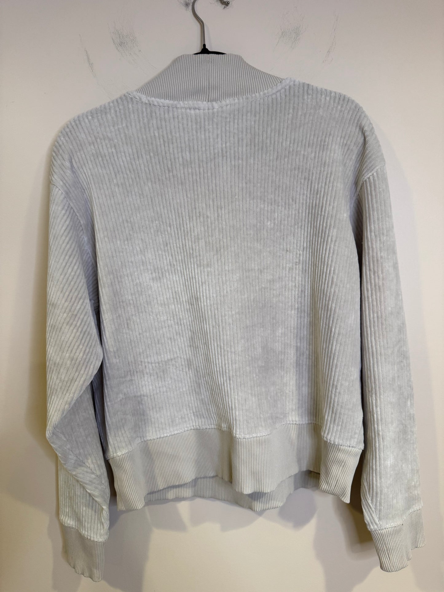 grey wide whale quarter zip - medium