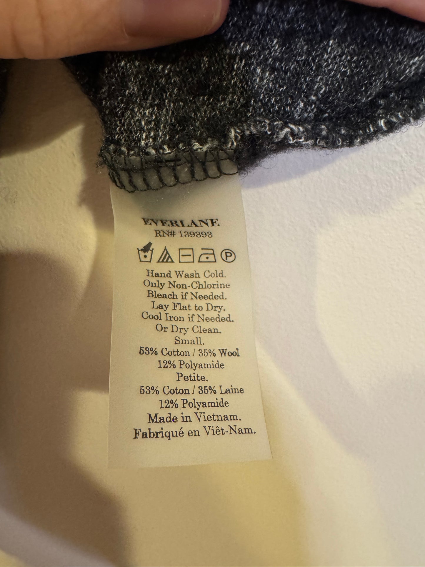 Everlane grey heather sleeveless - small