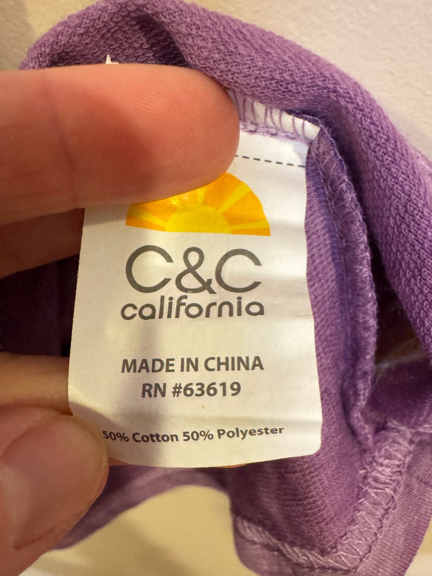 C&C California purple tank - medium NWT