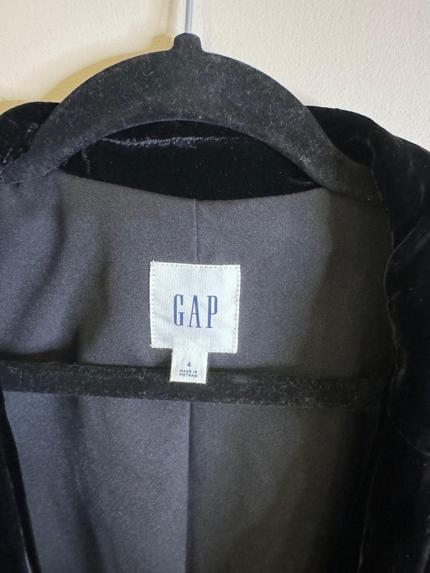 black velvet blazer - size 4