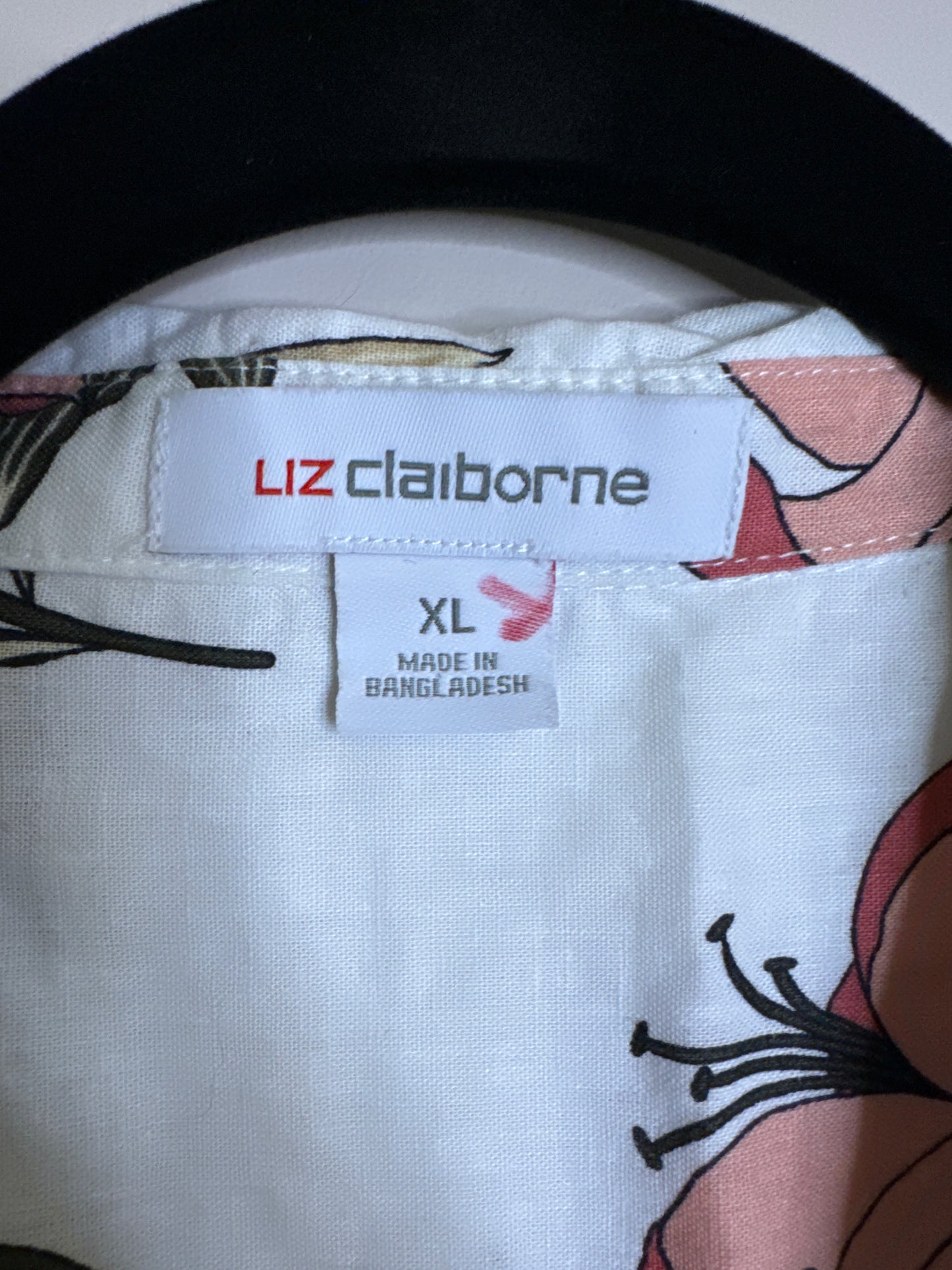 Linen Blend Floral blouse - XL