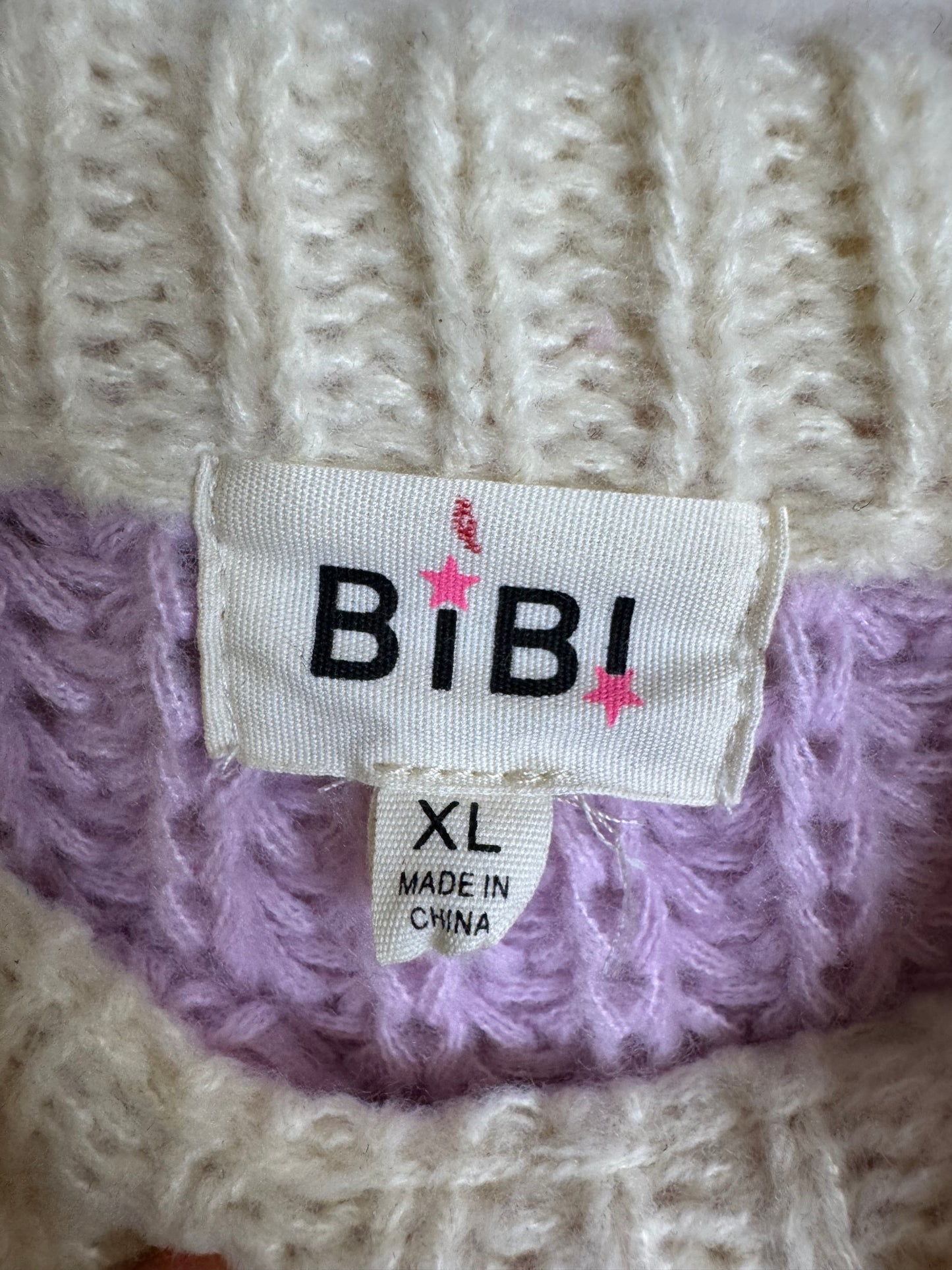 striped chunky sweater - XL