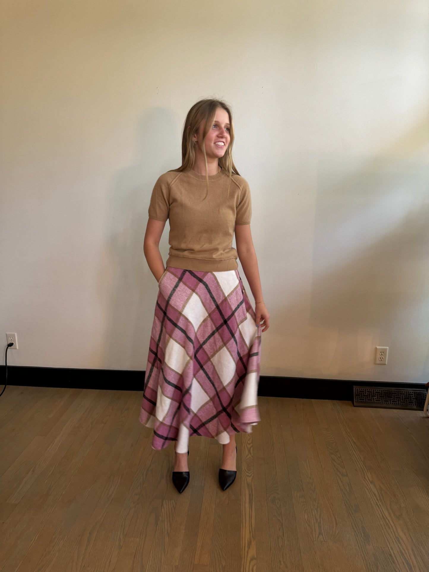 100% Cashmere short sleeve sweater - xs