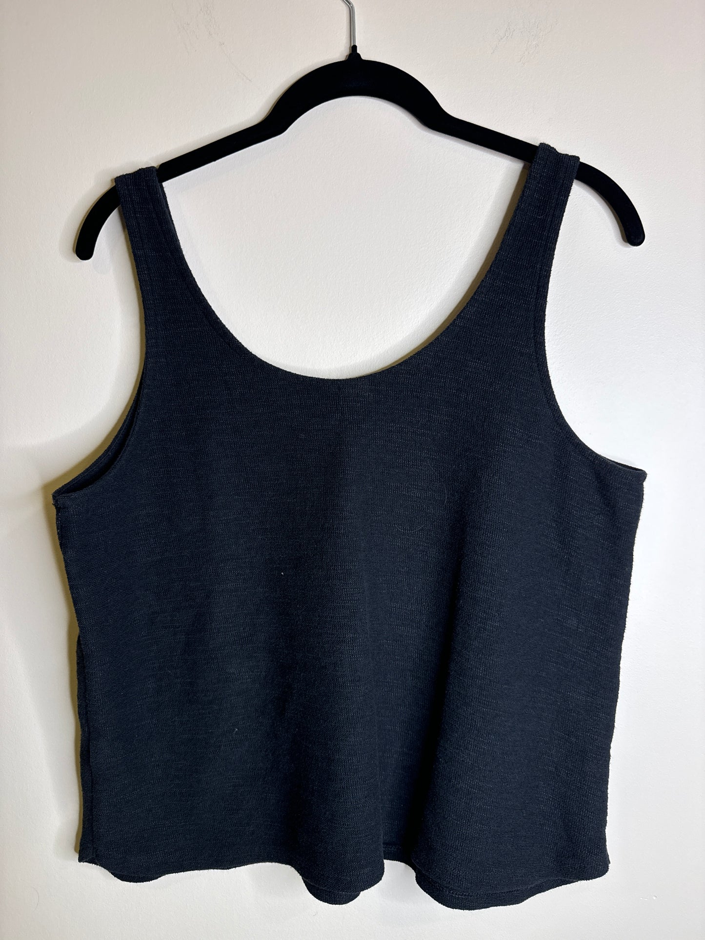 wide cropped sweater tank black - small