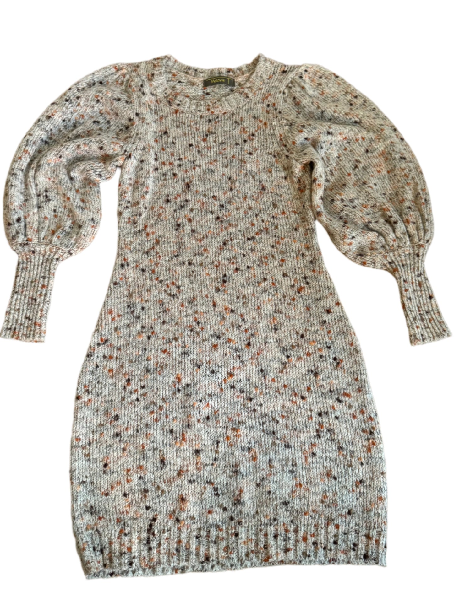 balloon arm sweater dress - small