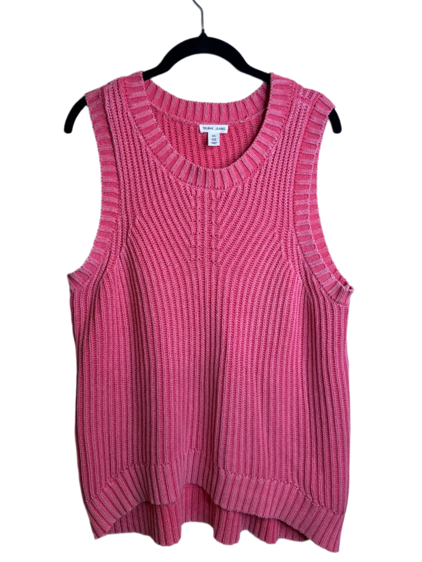 pink sweater vest - large