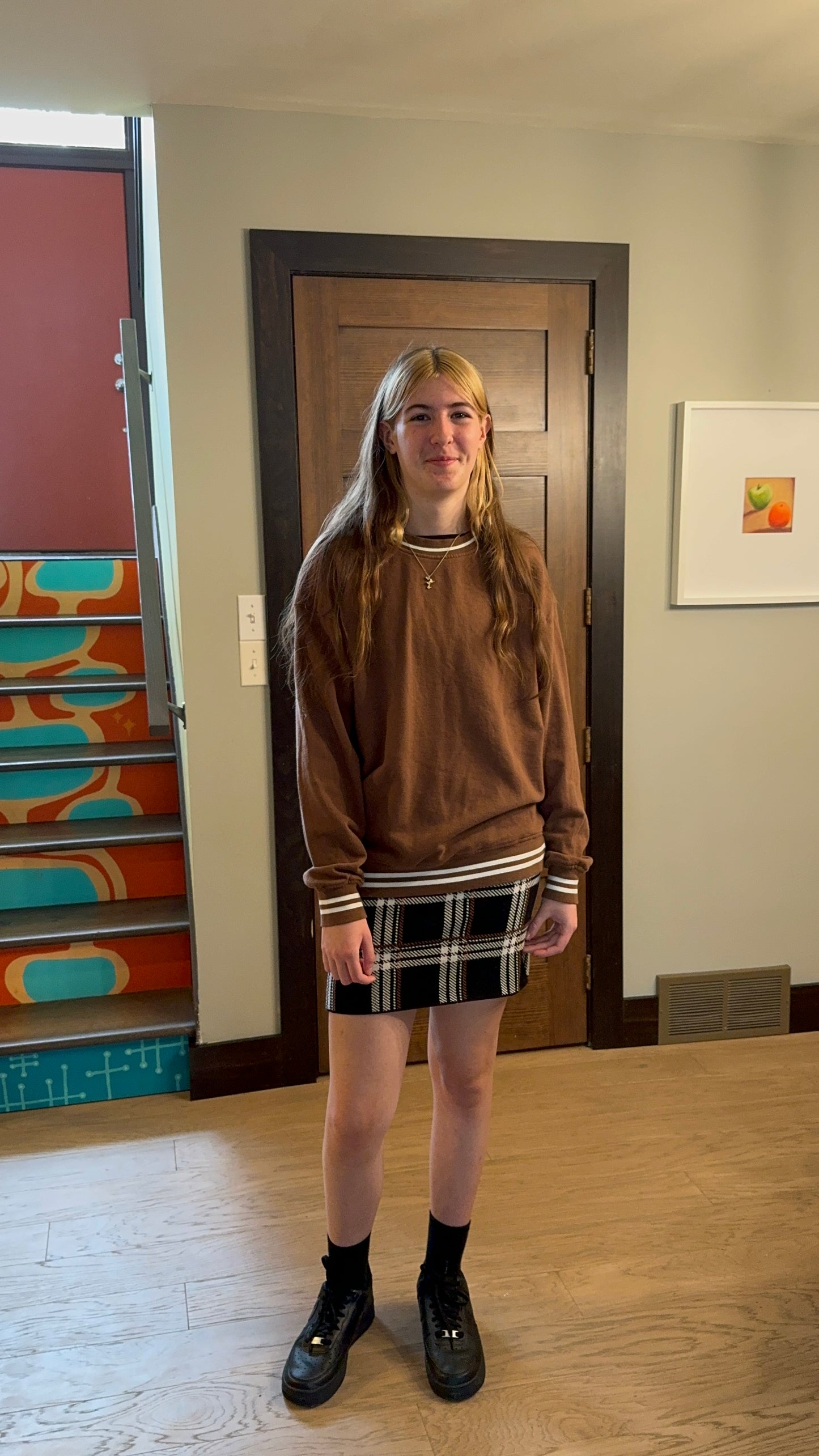 plaid sweater dress - XSP