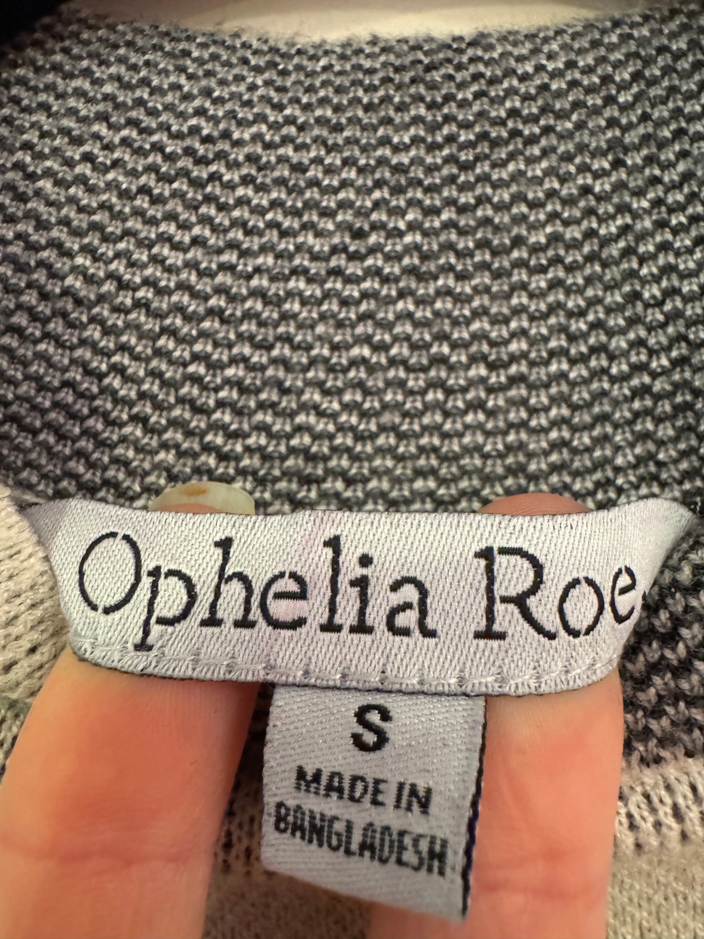 grey sweater with flowers - small