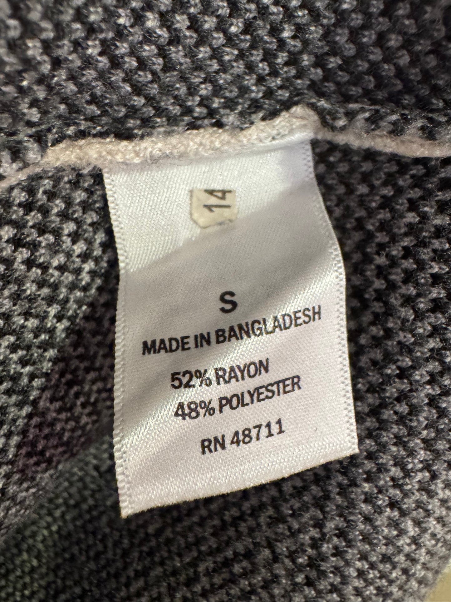 grey sweater with flowers - small