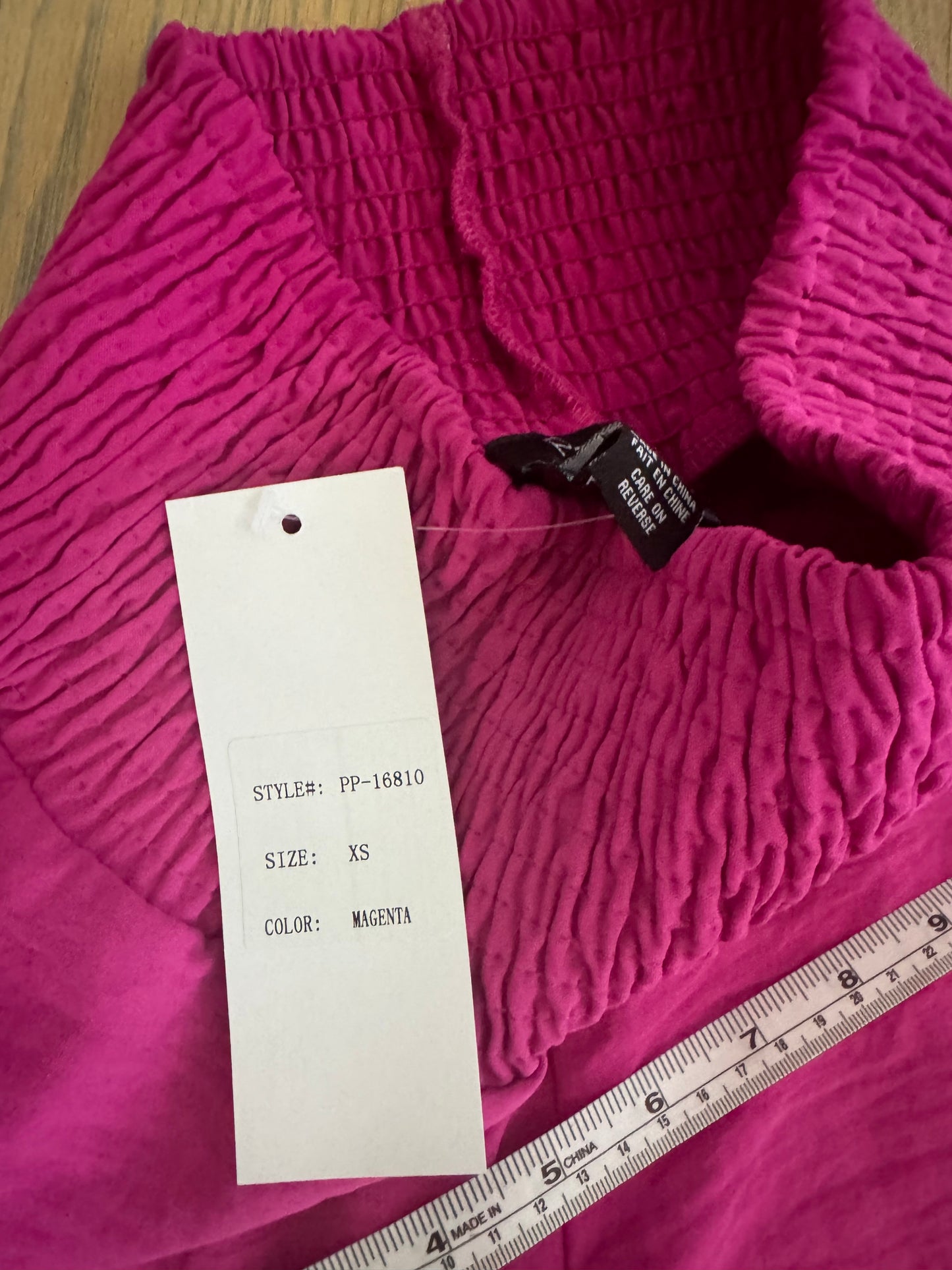 magenta flare pull on pant - XS