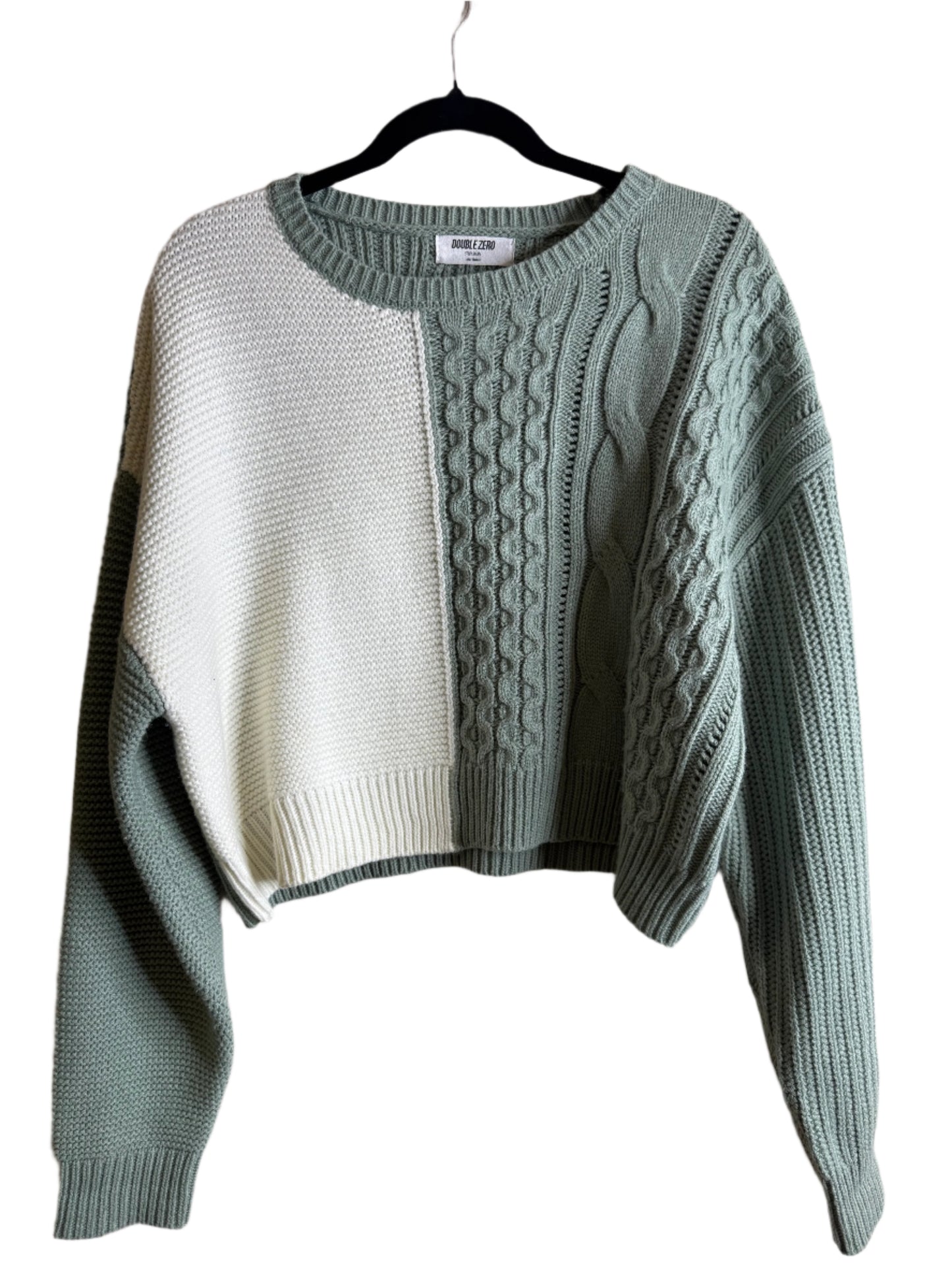 sage/cream sweater