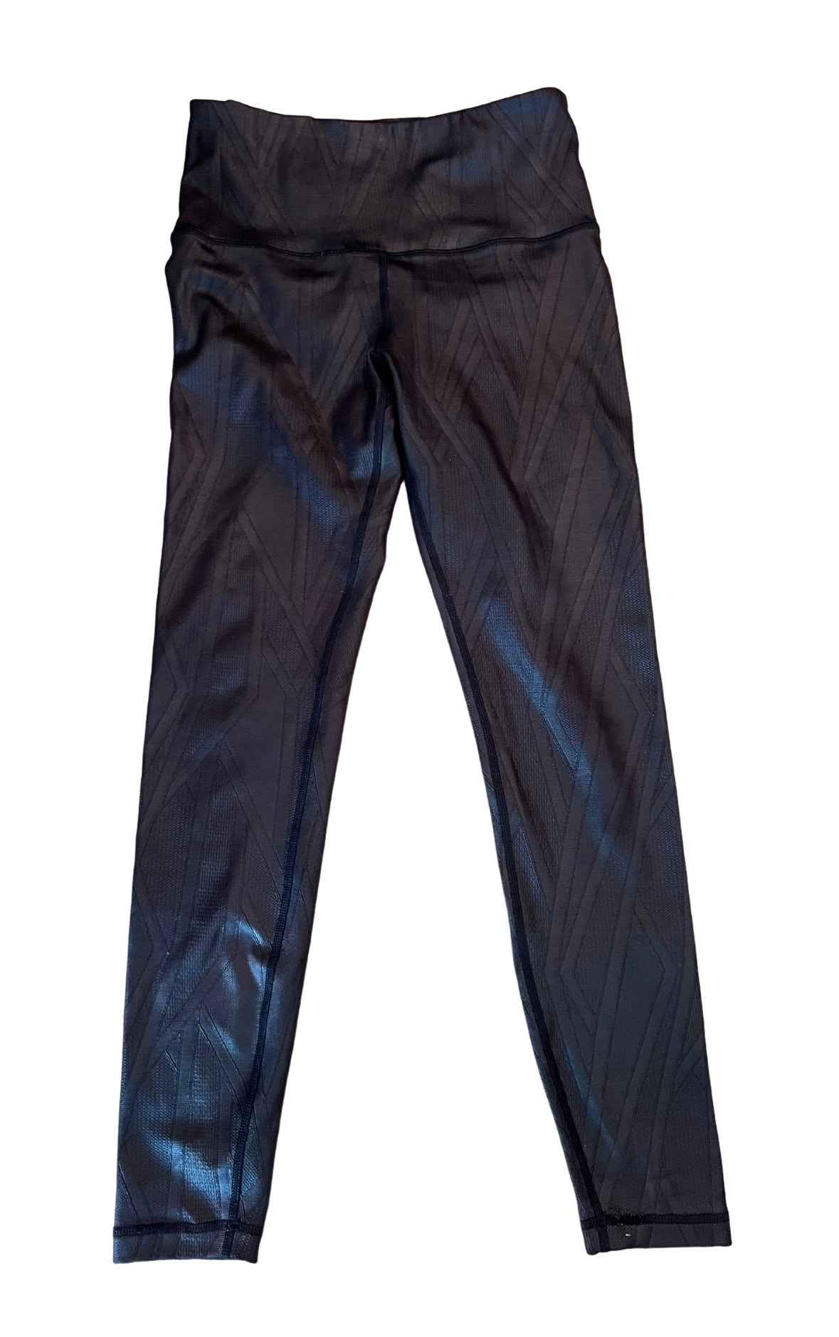 Vinmea Black Geometric Leggings