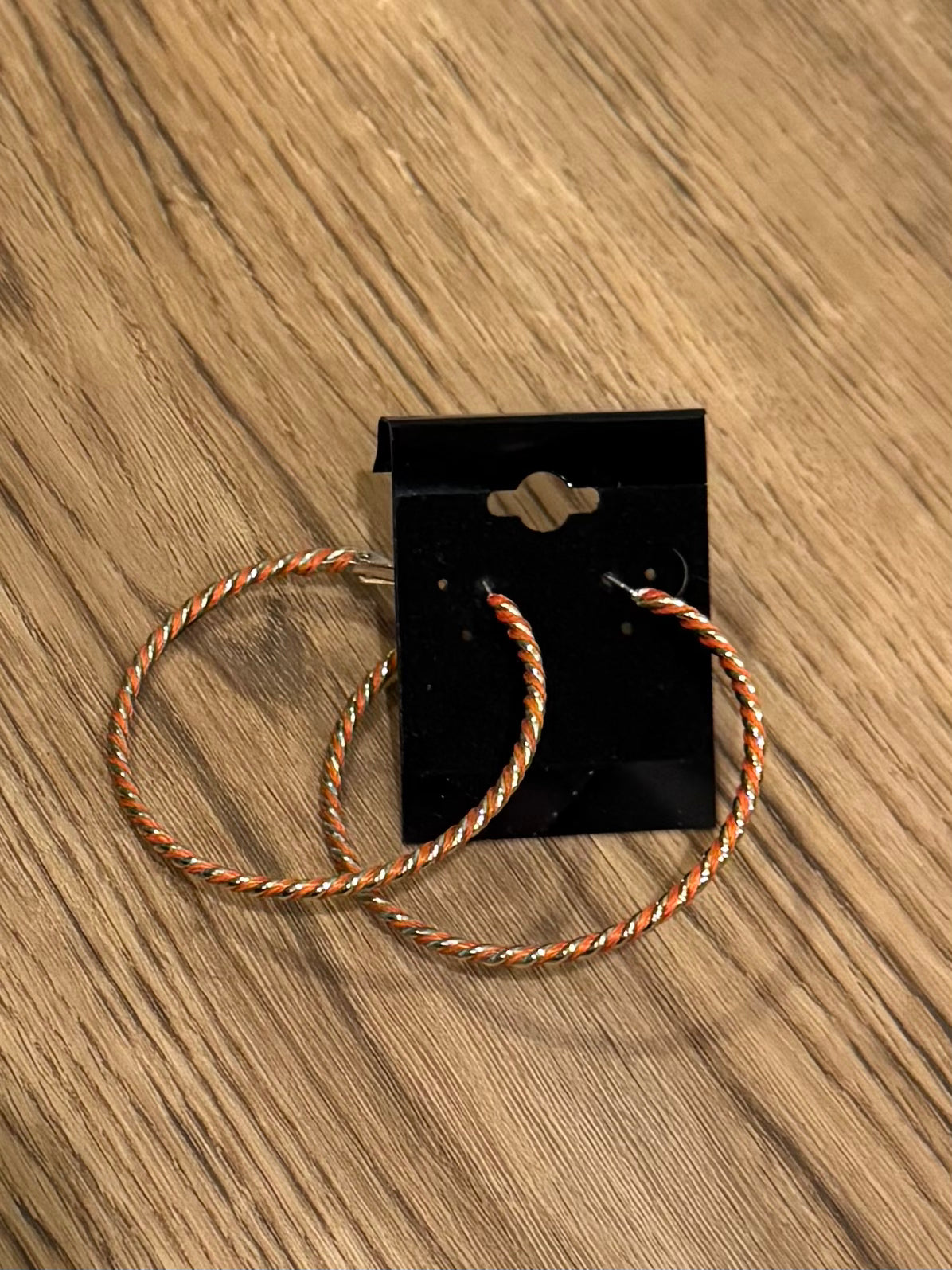 gold coral hoop earrings