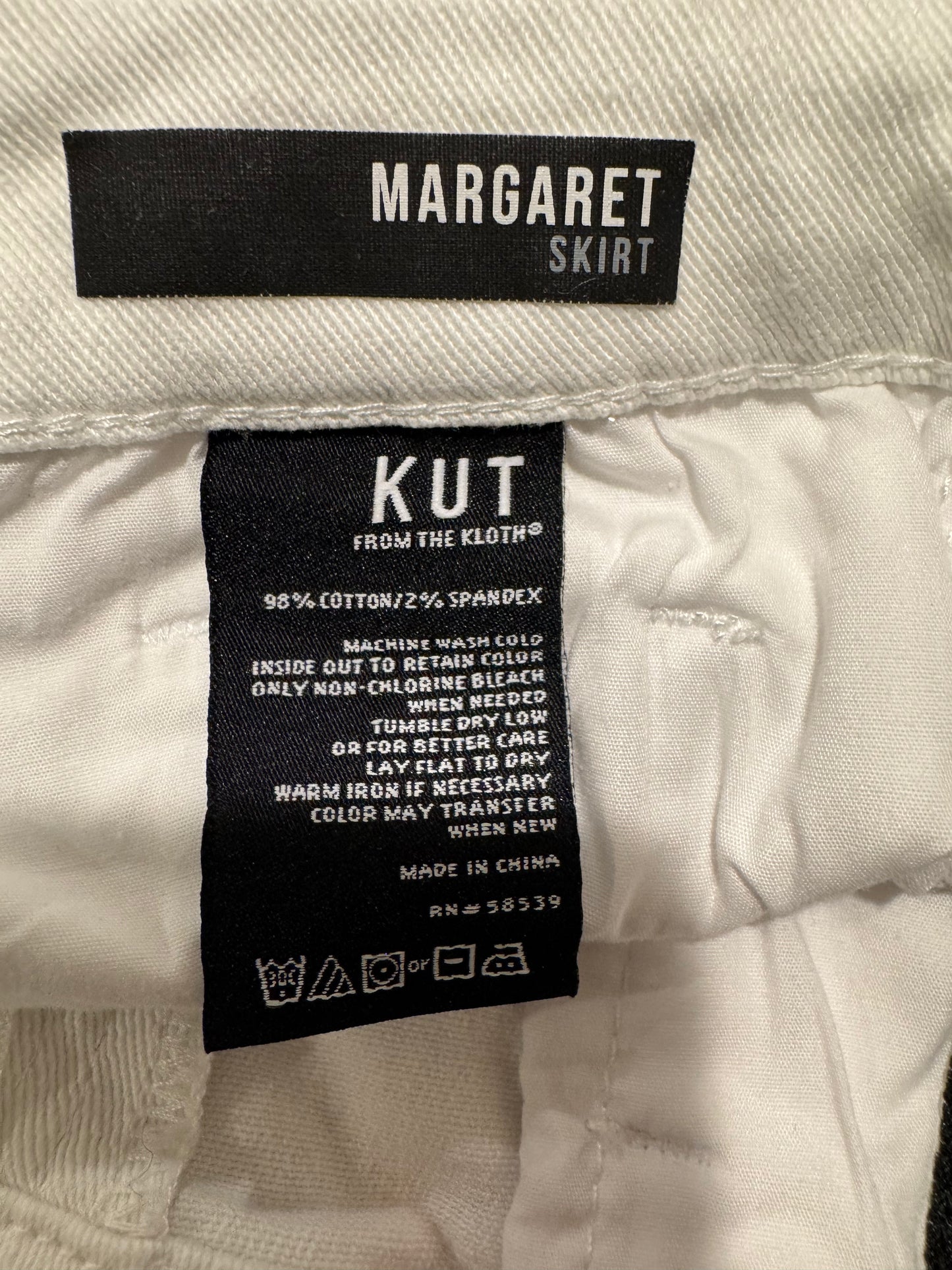 Kut from the Kloth white denim skirt - size 10