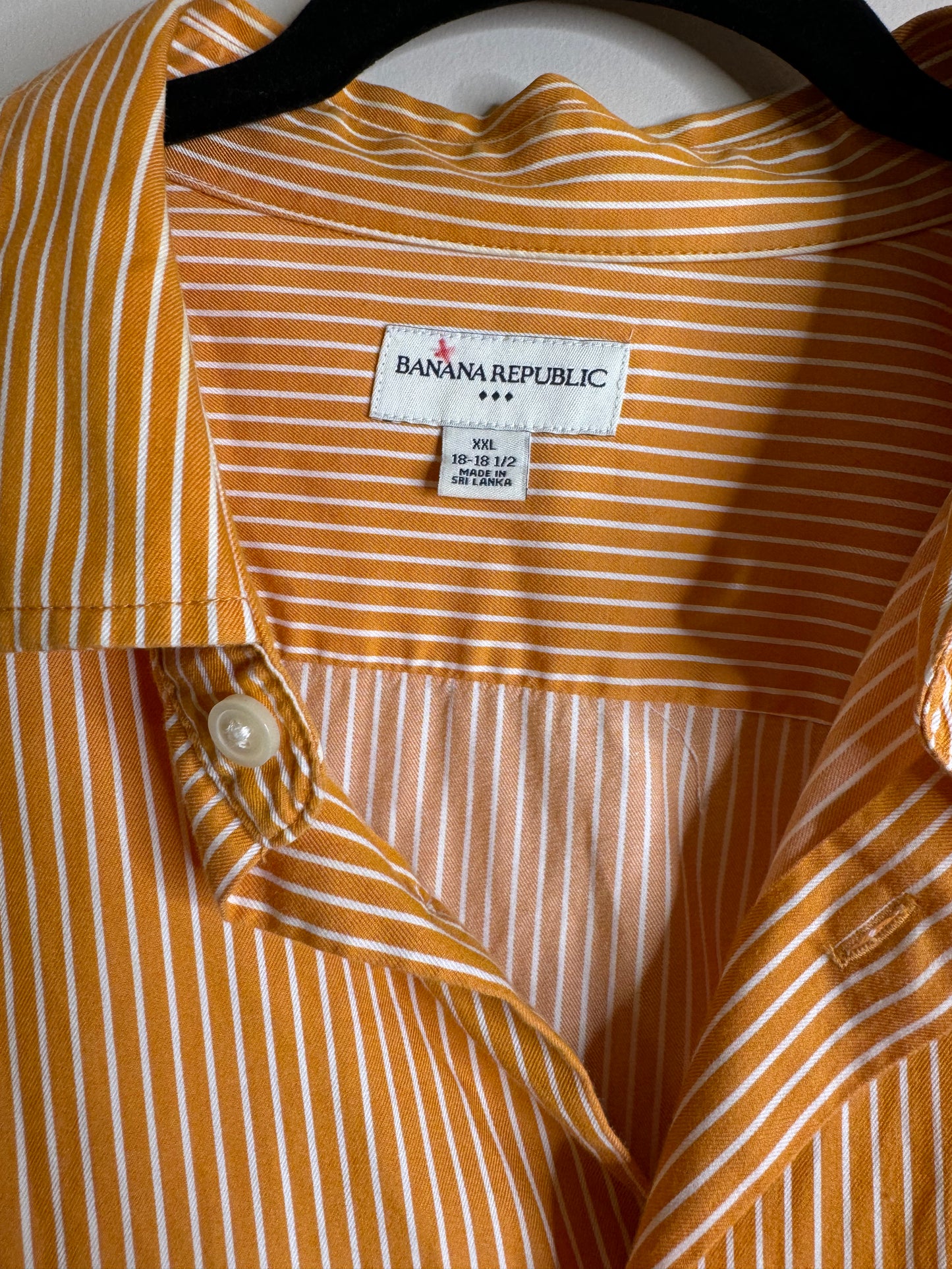 orange striped dress shirt/dress - XXL