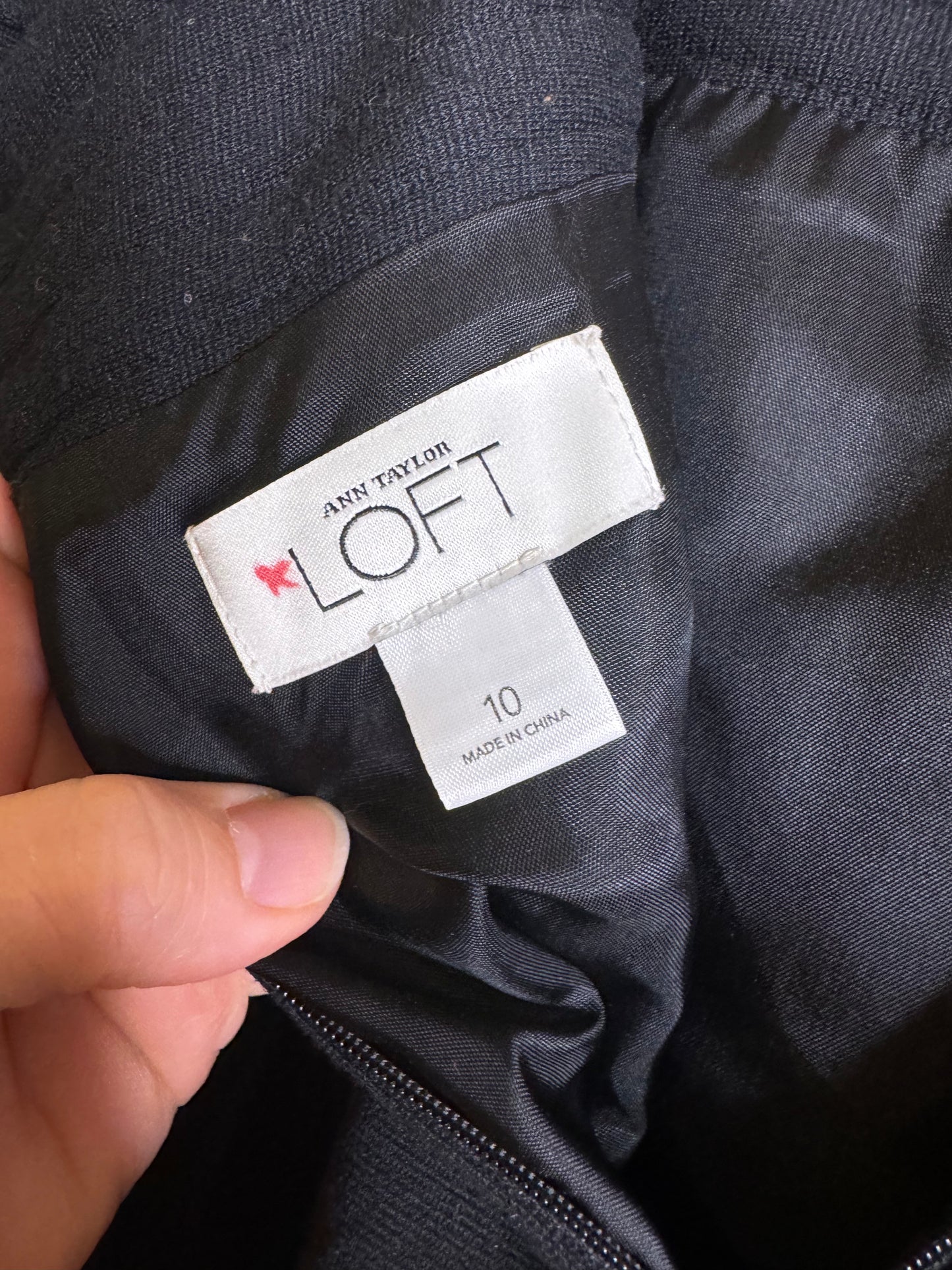 Loft black pencil skirt - size 10