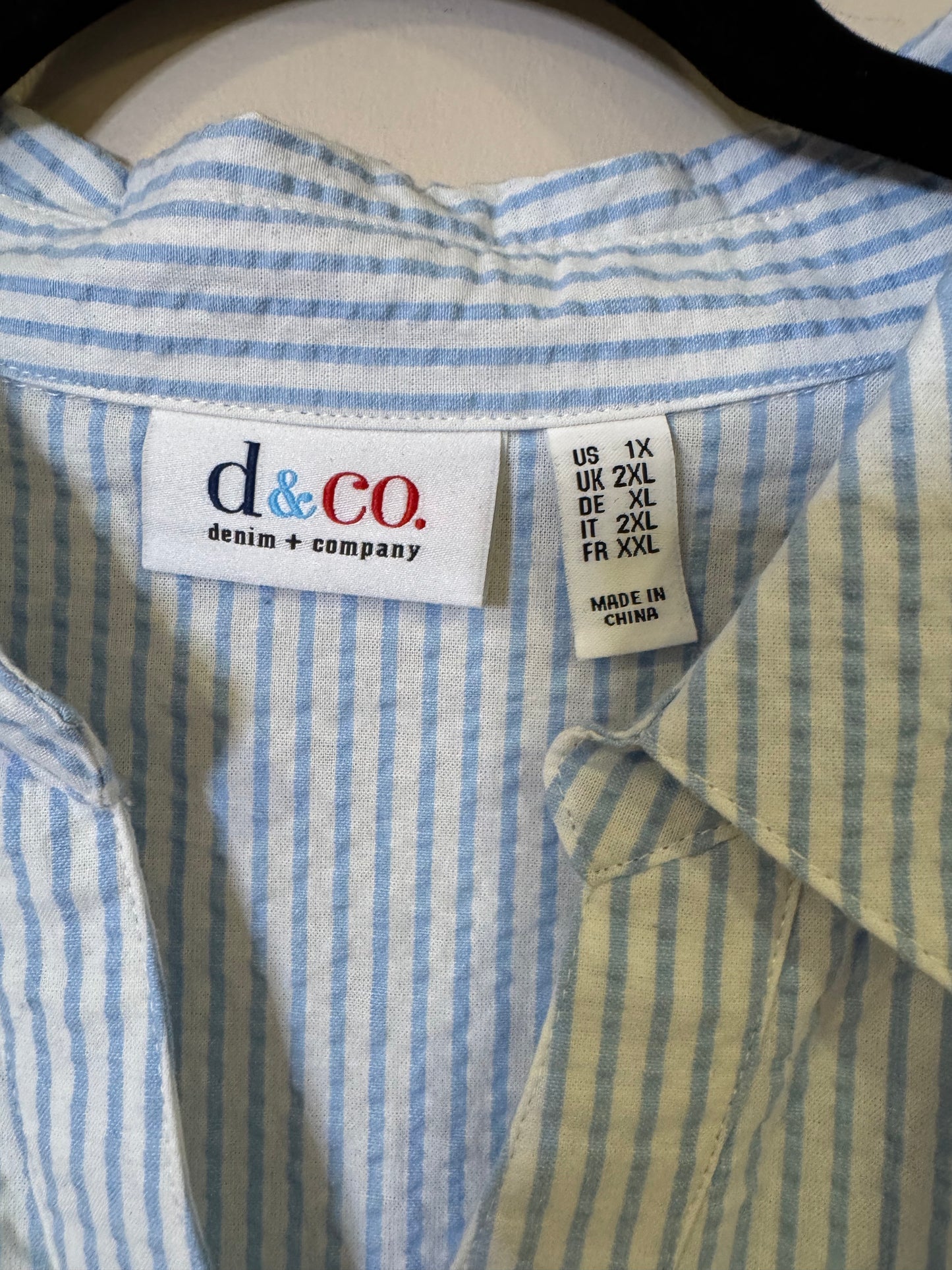 striped seek sucker shirt - 1X