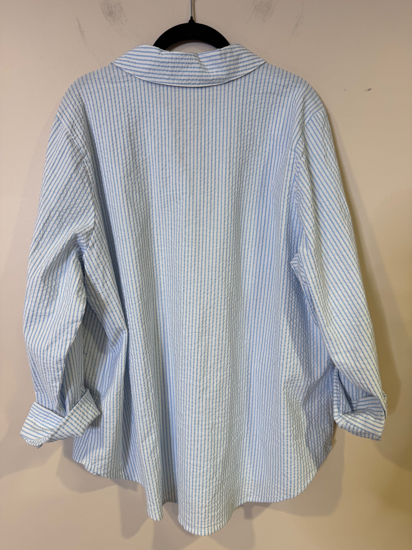striped seek sucker shirt - 1X